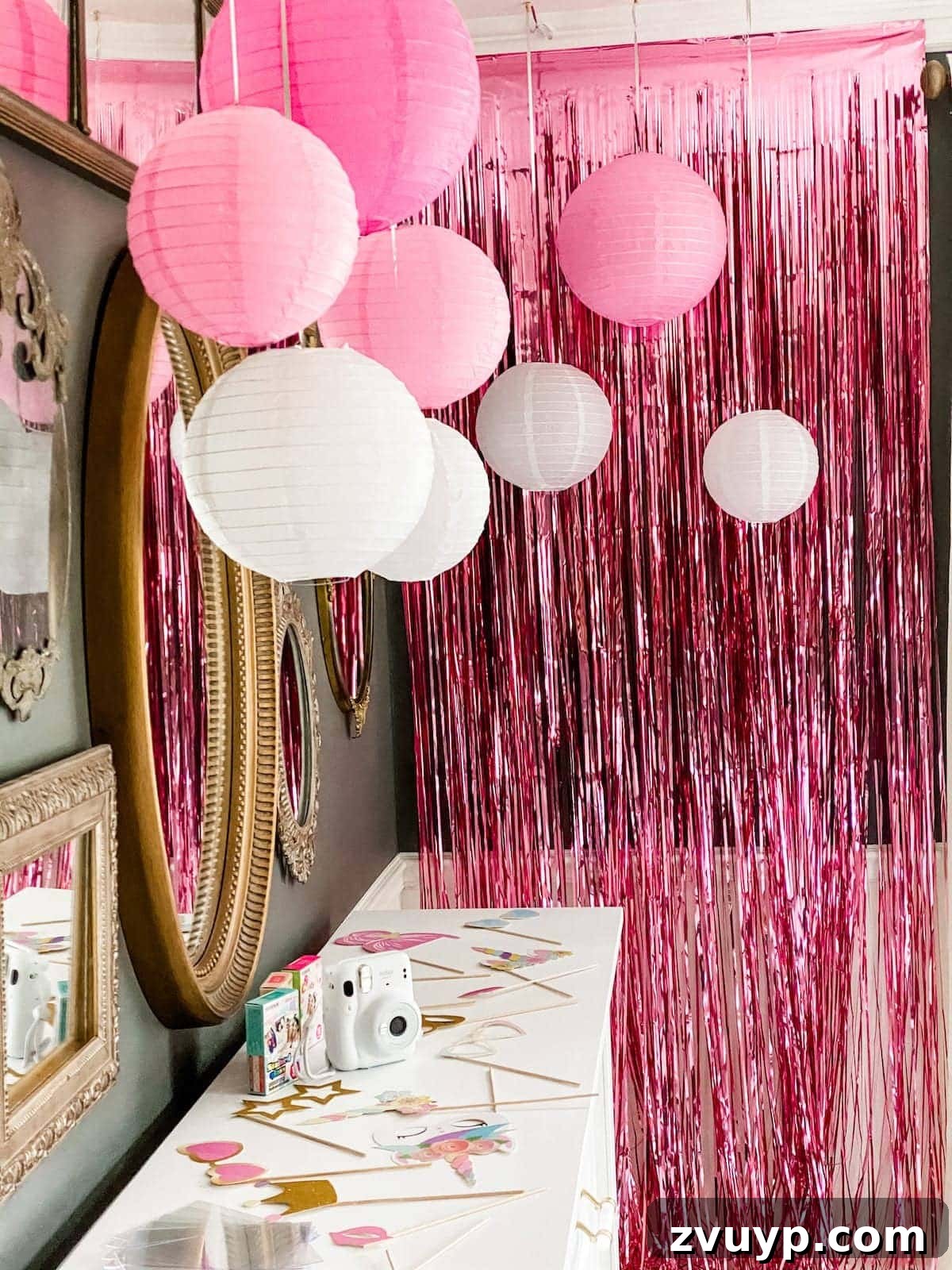 Unlock Creative Fun for Small Group Sleepovers with Walmart+ 8 Close up of girl laughing with photo booth props