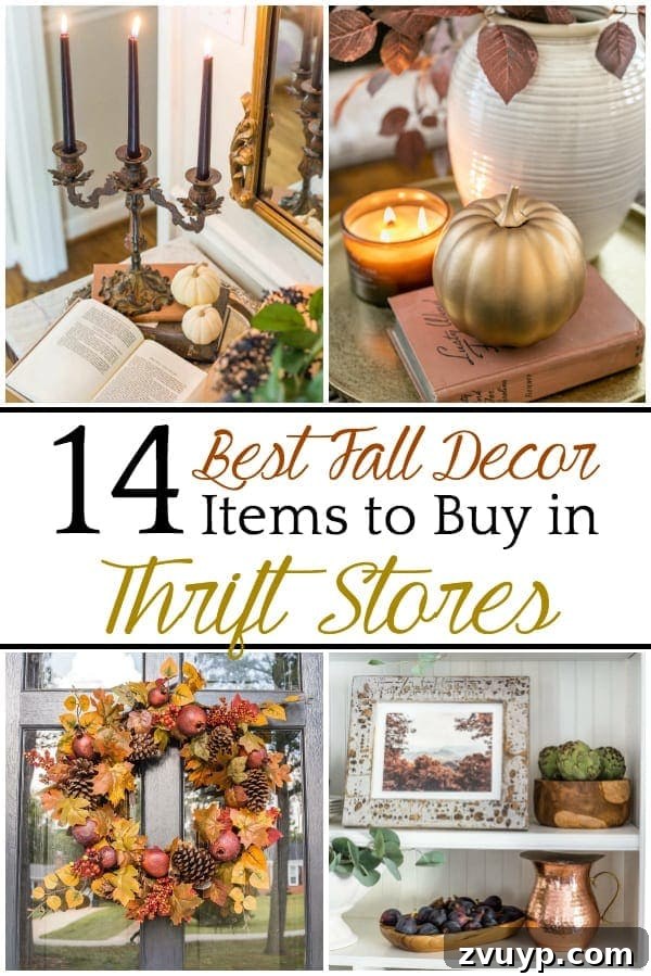 14 Best Fall Decor Items to Buy in Thrift Stores | A round-up of 14 commonly found thrift store items that work perfectly in fall decor or year-round + tutorials for creating cozy decor.