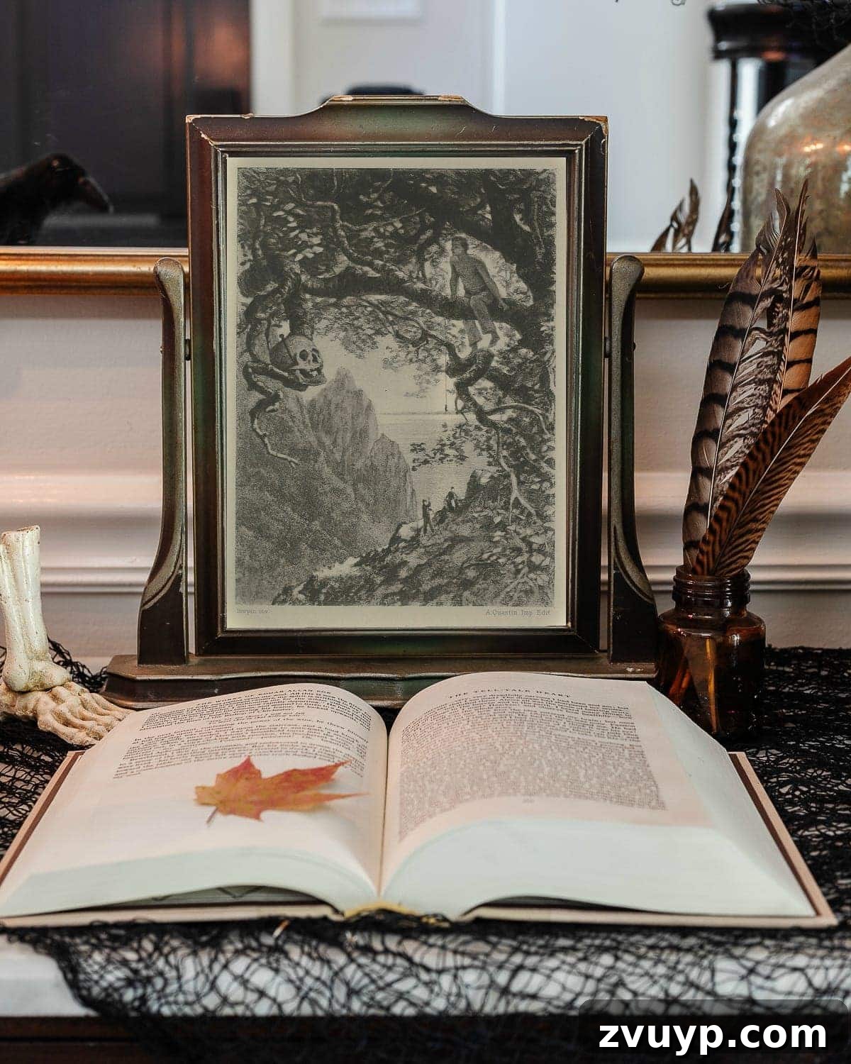 Conjuring Classic Chills: 10 Vintage Halloween Prints for Your Entryway 6 A free printable featuring a classic, slightly eerie antique portrait of a gentleman, ideal for spooky fall decorations.