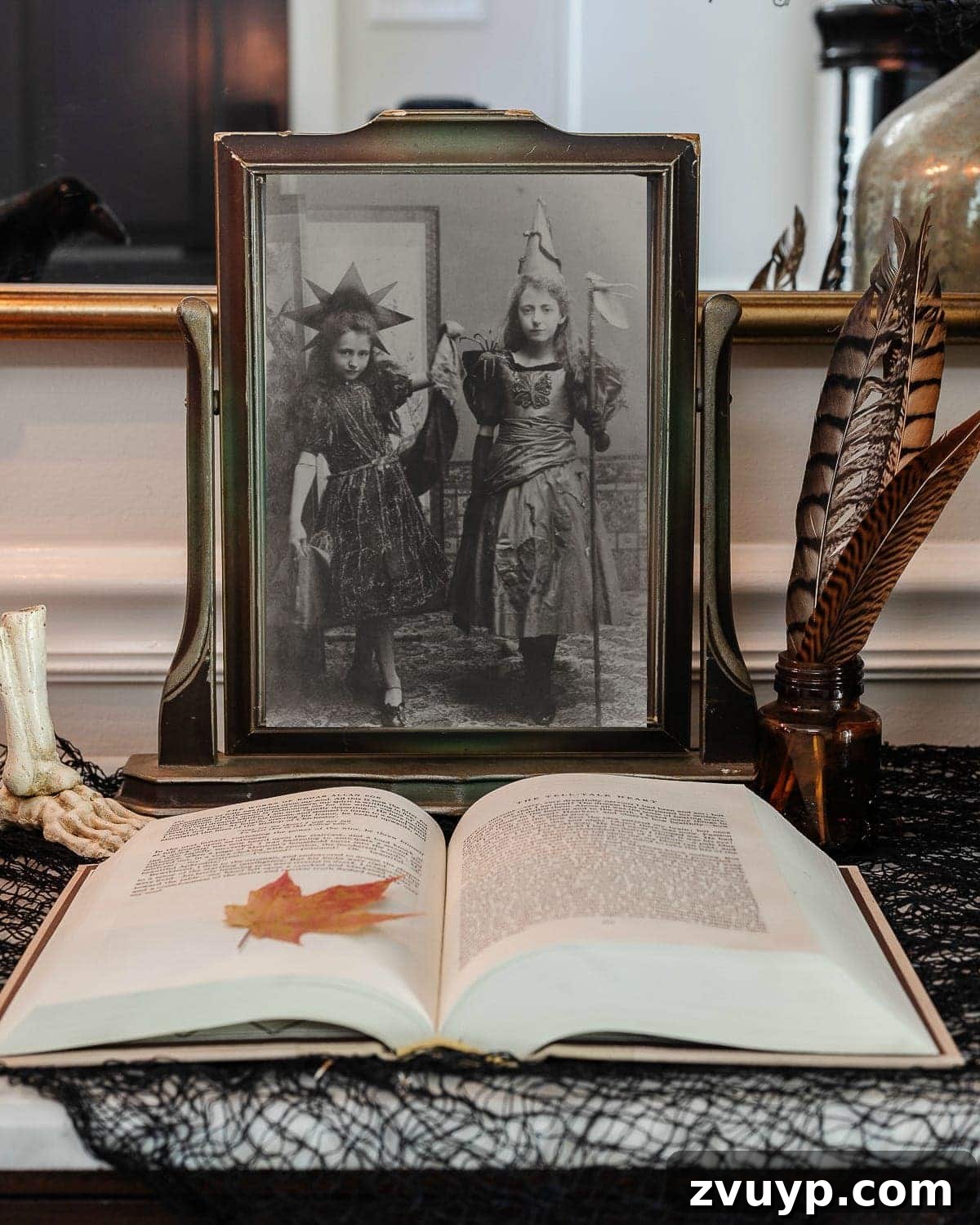 Conjuring Classic Chills: 10 Vintage Halloween Prints for Your Entryway 10 A free printable of a dignified antique portrait, adding a historical and elegant touch to Halloween decorations.