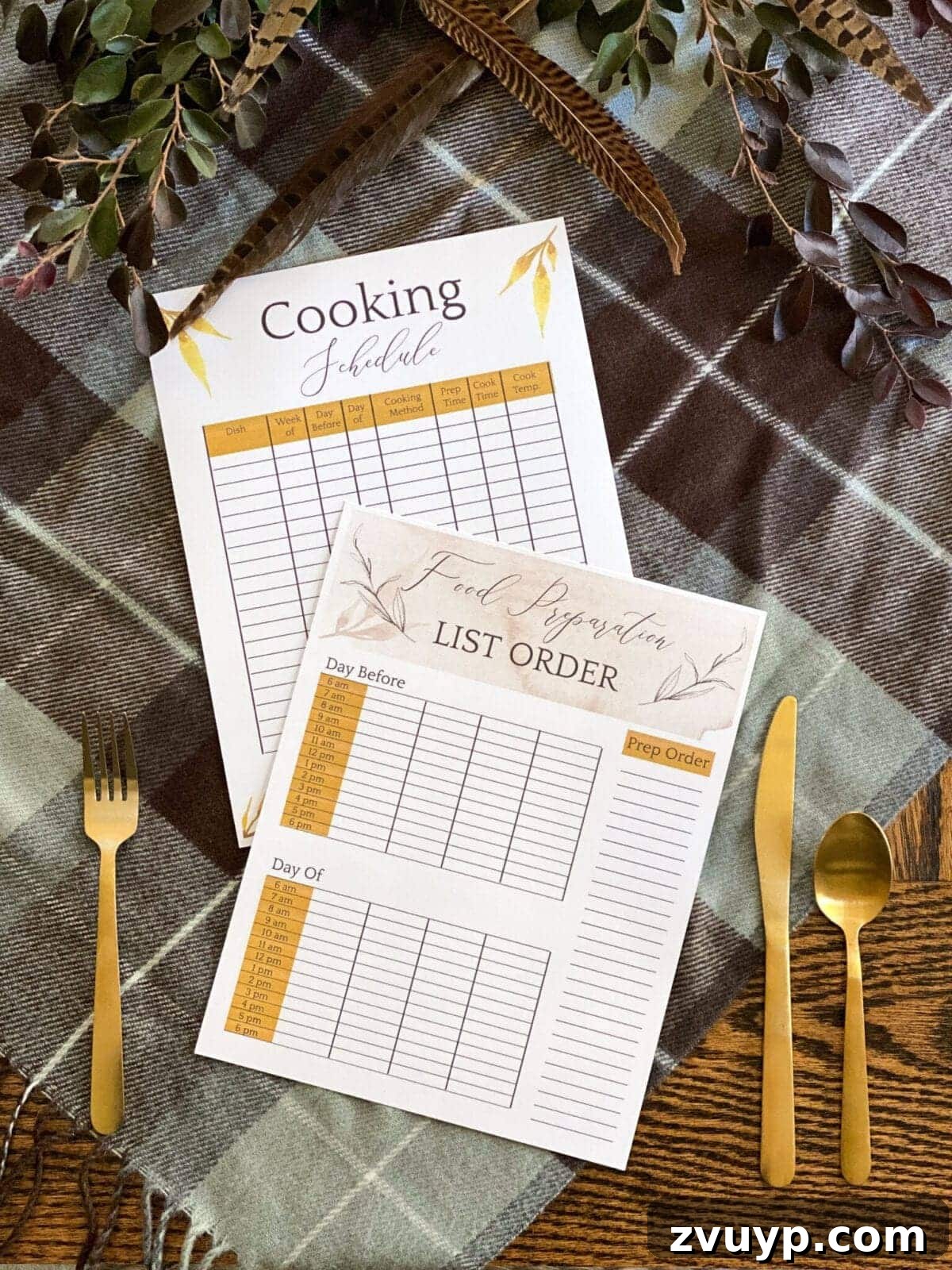 Frugal and Fabulous Thanksgiving Table Decor and Cooking Timeline 11 Free printable Thanksgiving cooking schedule to help organize meal prep