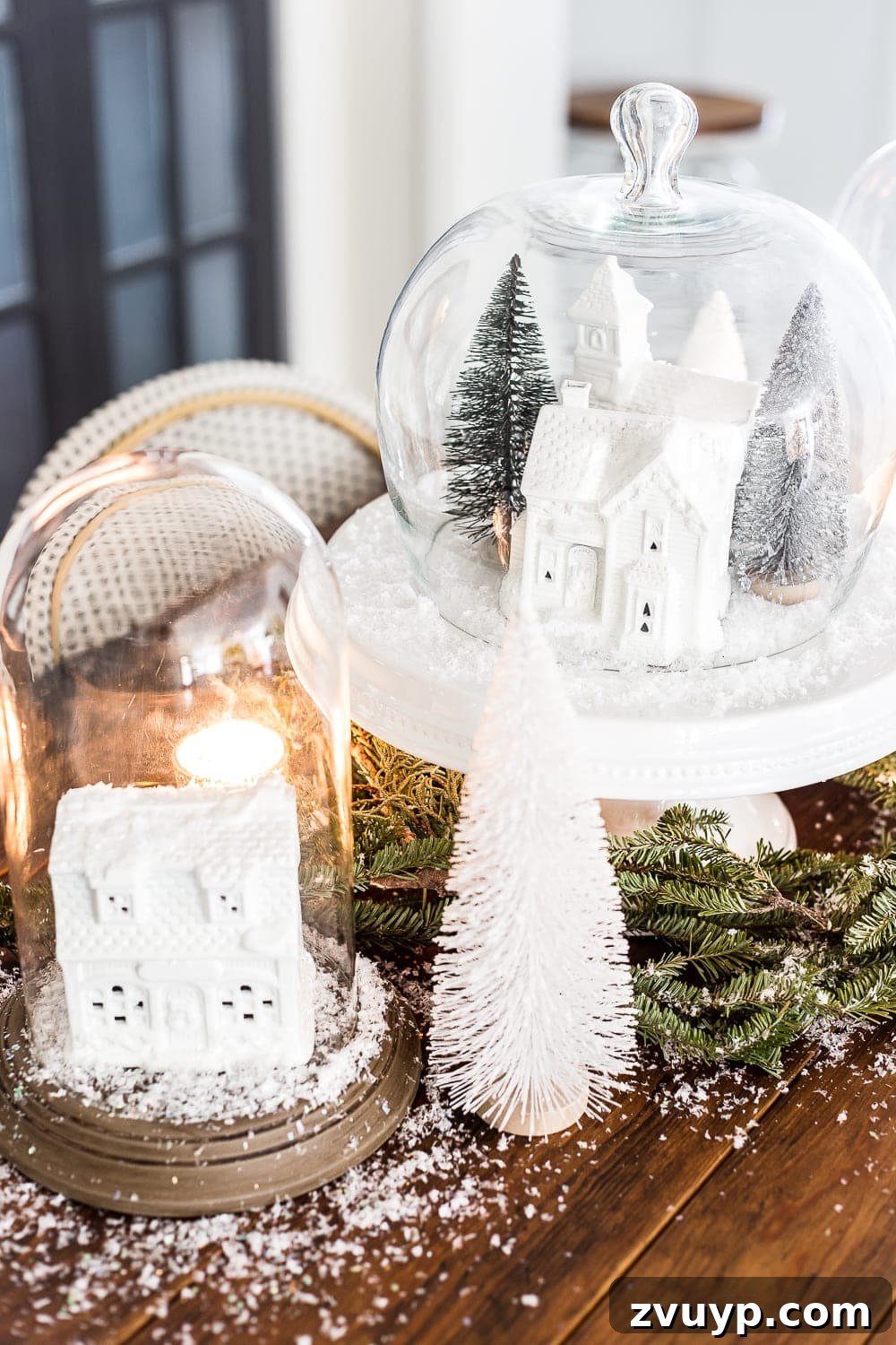 White painted Christmas village