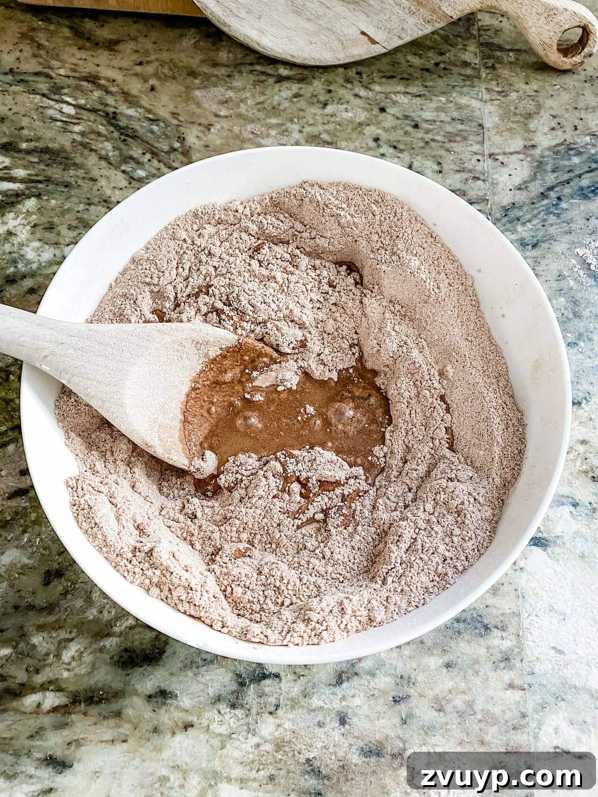 Craft Your Own Cinnamon Salt Dough Decorations 8 Gradually adding essential oil infused water to dry ingredients to form cinnamon salt dough.