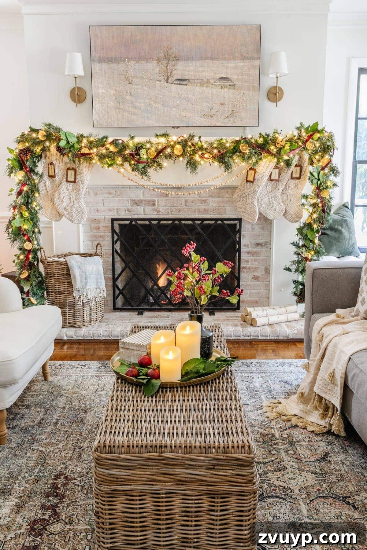 Festive Fusion: Our Modern Traditional Christmas Home 16 DIY Stocking Tags and Wood Bead Garland