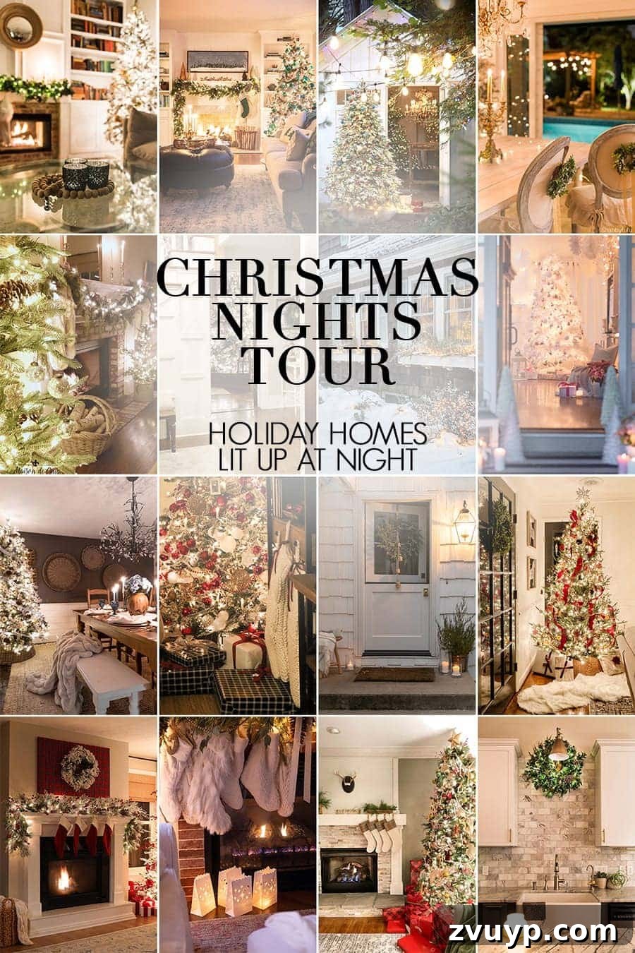 The 2020 Candlelit Yuletide Journey 2 Cozy Christmas living room with twinkling lights and a decorated tree
