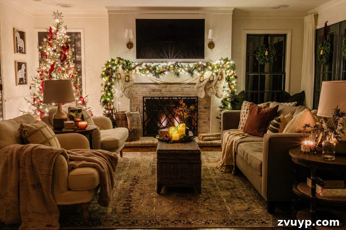 The 2020 Candlelit Yuletide Journey 16 Subtle Christmas decor in a dining room with candles