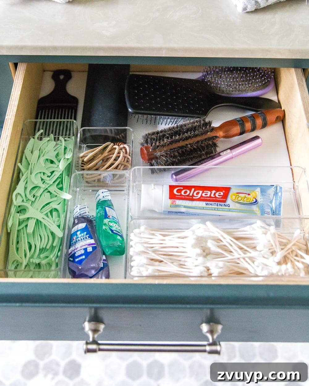 Smart Organization Solutions for a Clutter Free Home 5 Bathroom drawer neatly organized with dividers and inserts, showcasing efficient storage for toiletries.