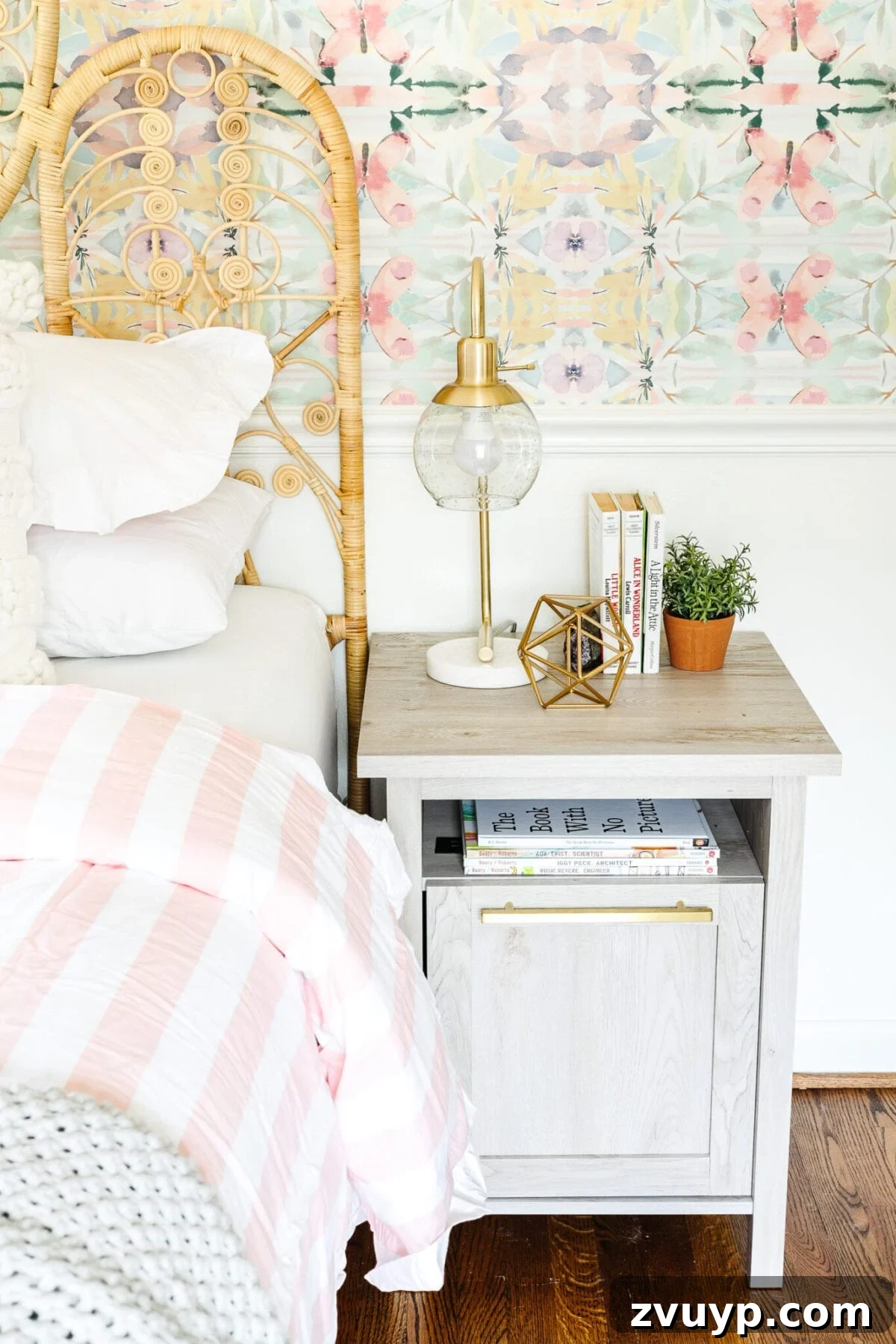 Boho Girl's Dream Room Makeover 12 A little girl bedroom gets a big girl update using a few boho furniture swaps, DIY geology art, and glam accents.