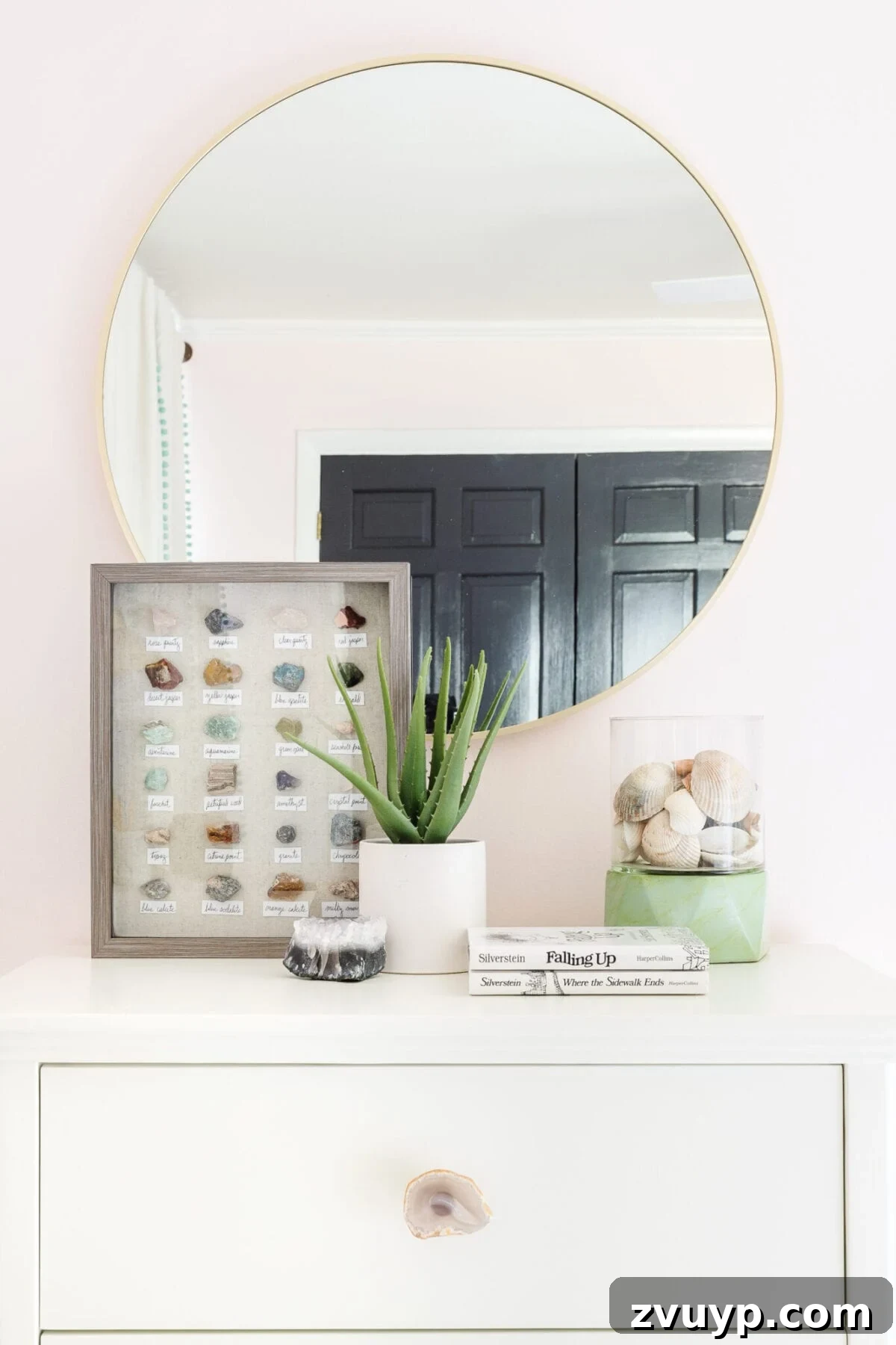 Boho Girl's Dream Room Makeover 14 A little girl bedroom gets a big girl update using a few boho furniture swaps, DIY geology art, and glam accents.