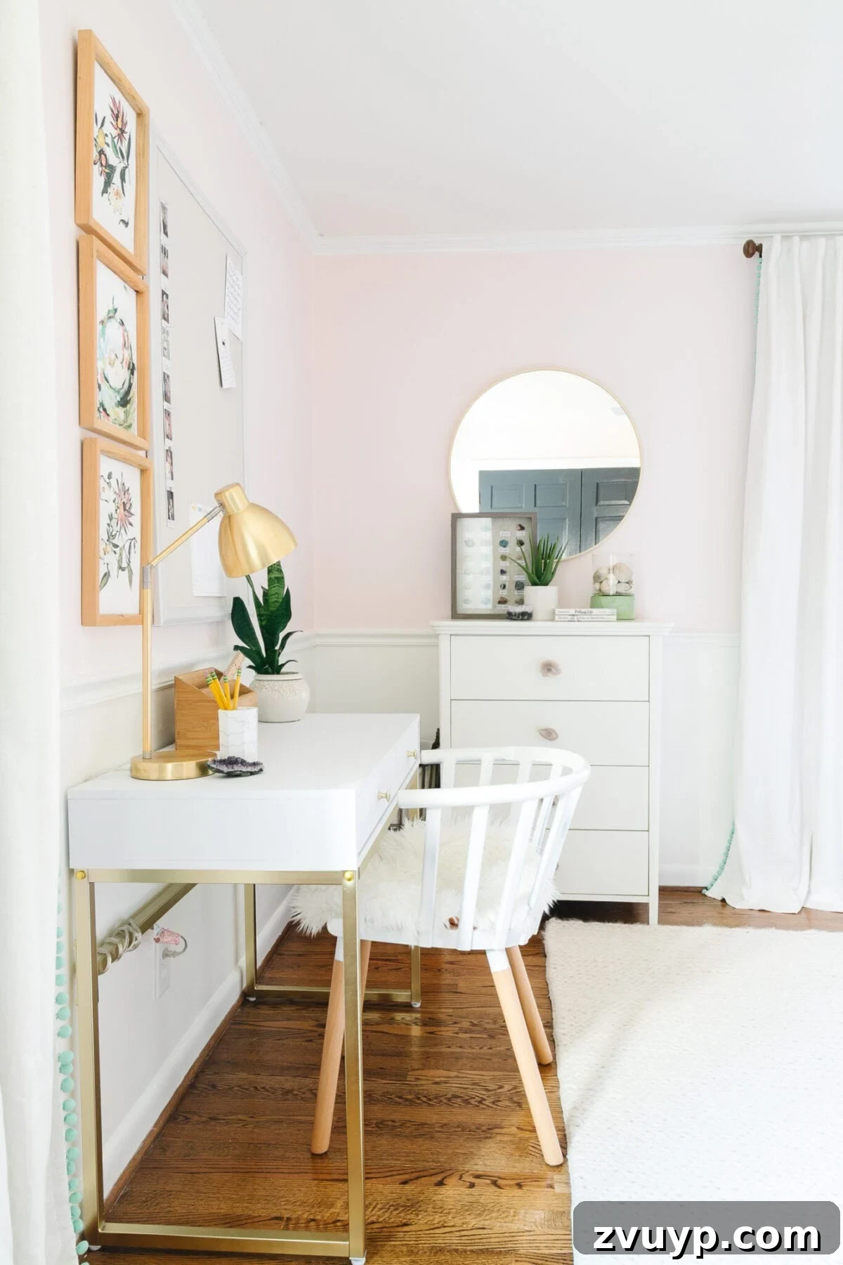 Boho Girl's Dream Room Makeover 16 A little girl bedroom gets a big girl update using a few boho furniture swaps, DIY geology art, and glam accents.