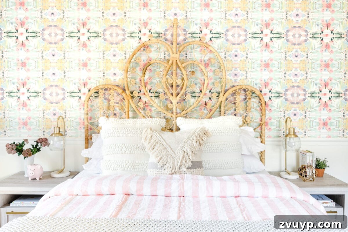 Boho Girl's Dream Room Makeover 9 A little girl bedroom gets a big girl update using a few boho furniture swaps, DIY geology art, and glam accents.