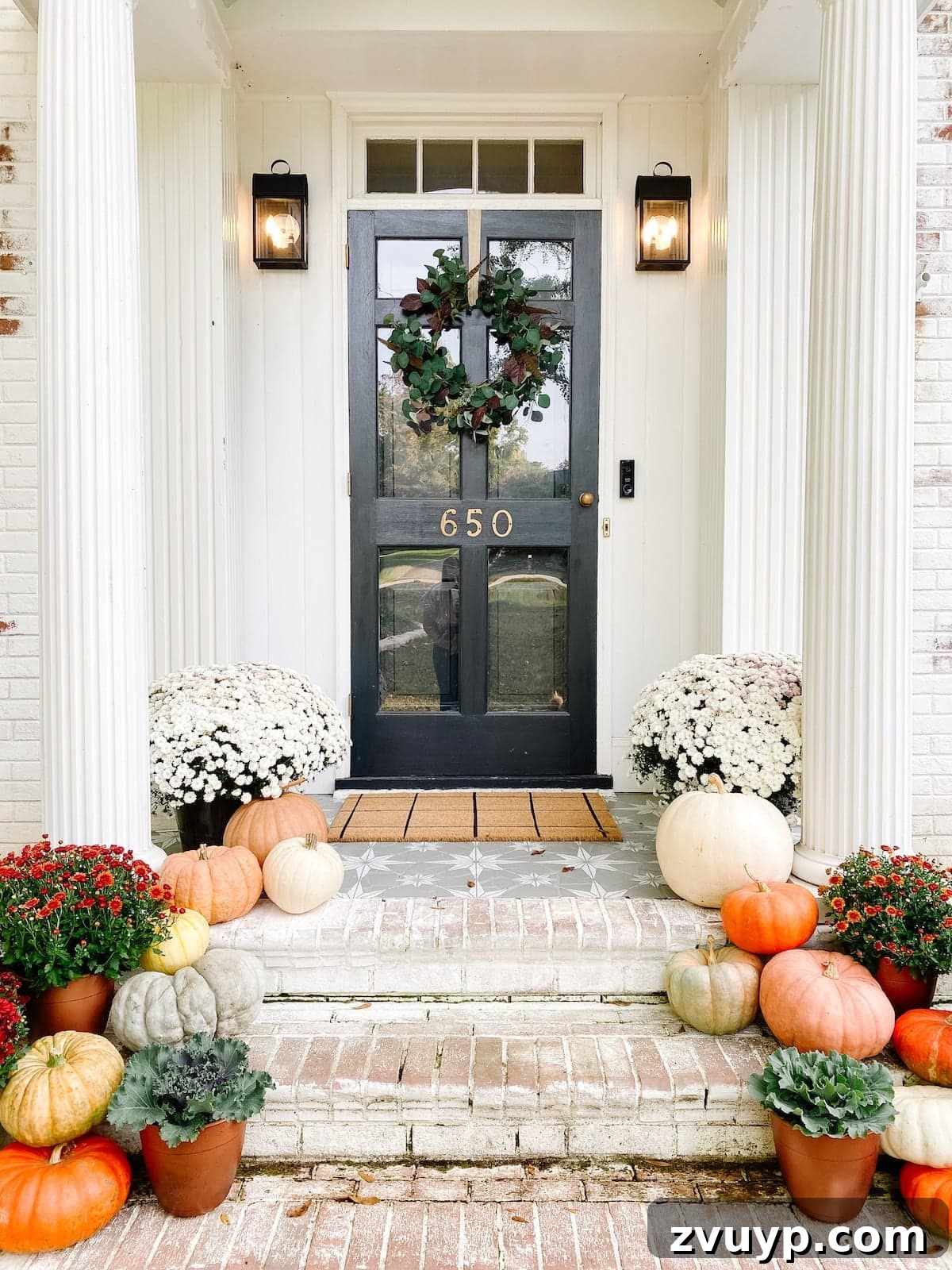 Your Blueprint for Choosing the Ideal Rug 19 fall porch with stenciled floor