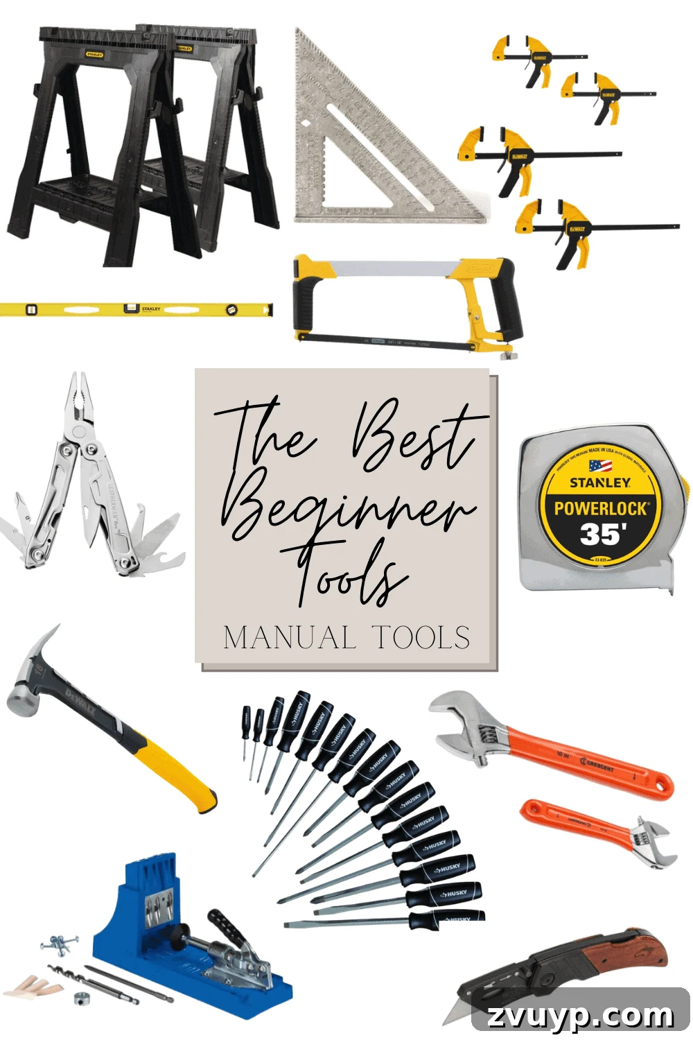 Essential Tools for Your First DIY Project 7 Collection of essential manual tools for DIYers.