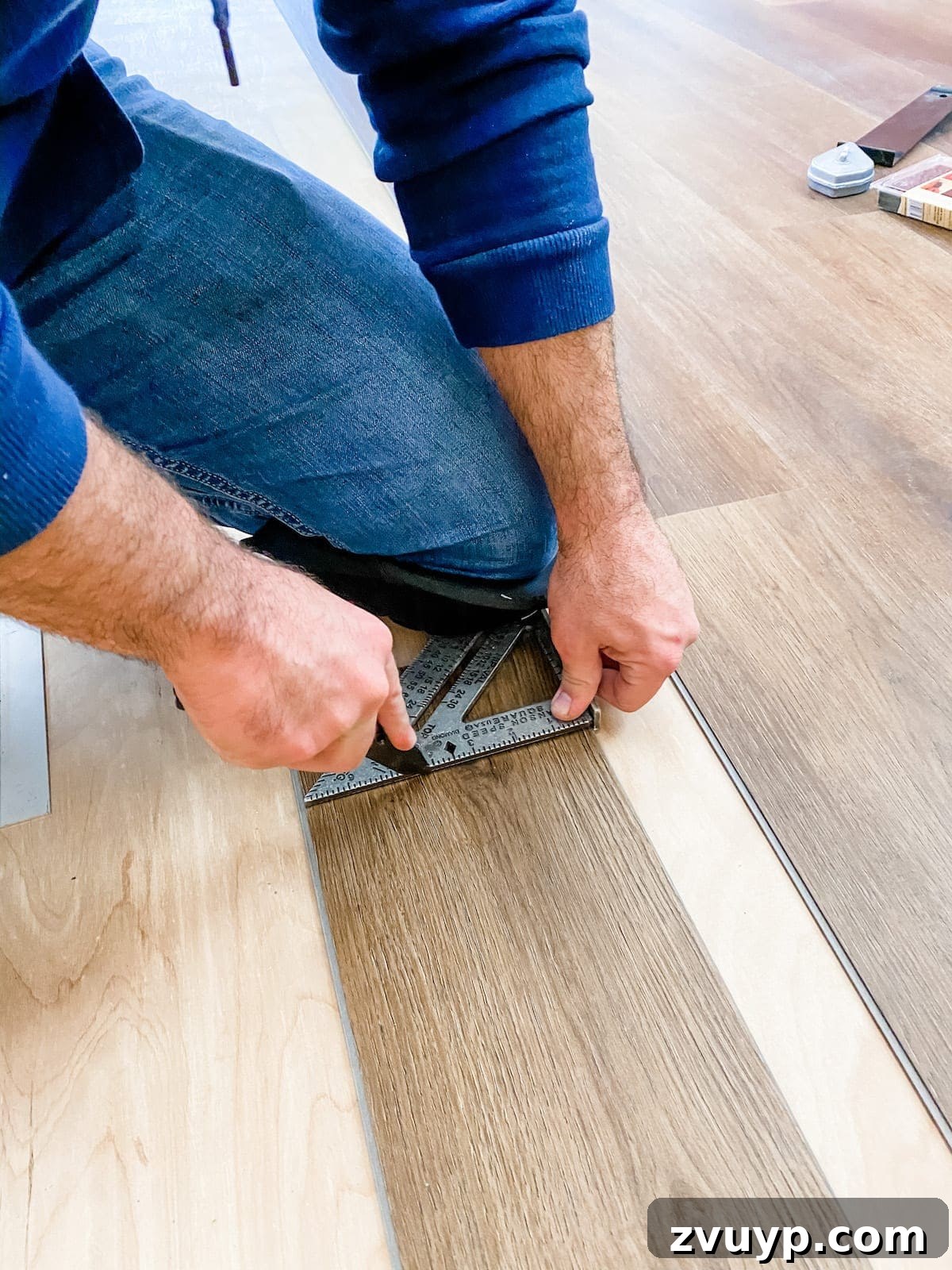 How to install luxury vinyl plank flooring with a random, staggered layout
