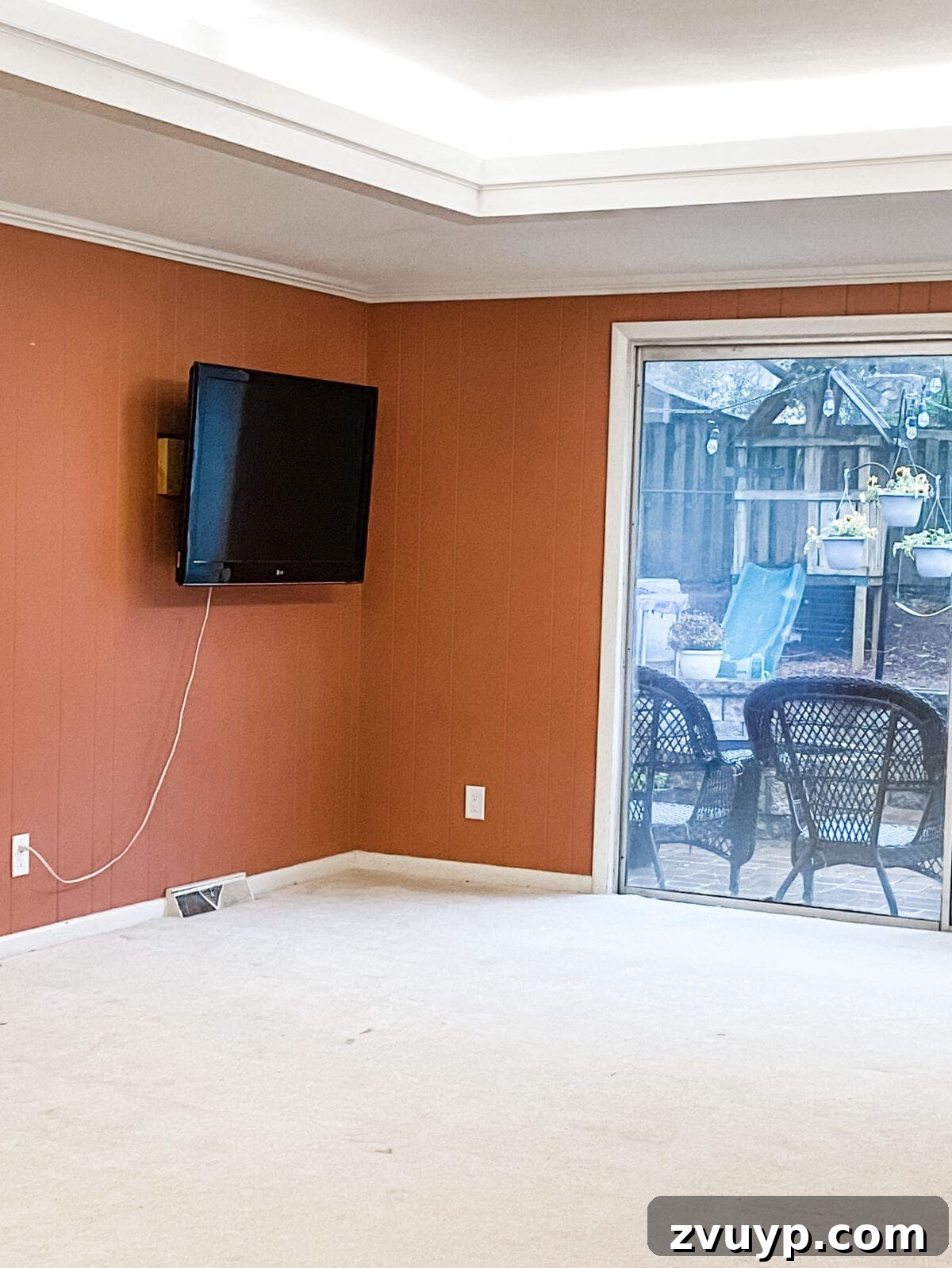 From Drab to Dream Den: Our Rec Room's Big Reveal 21 Modern and organized desk area with a comfortable gray chair