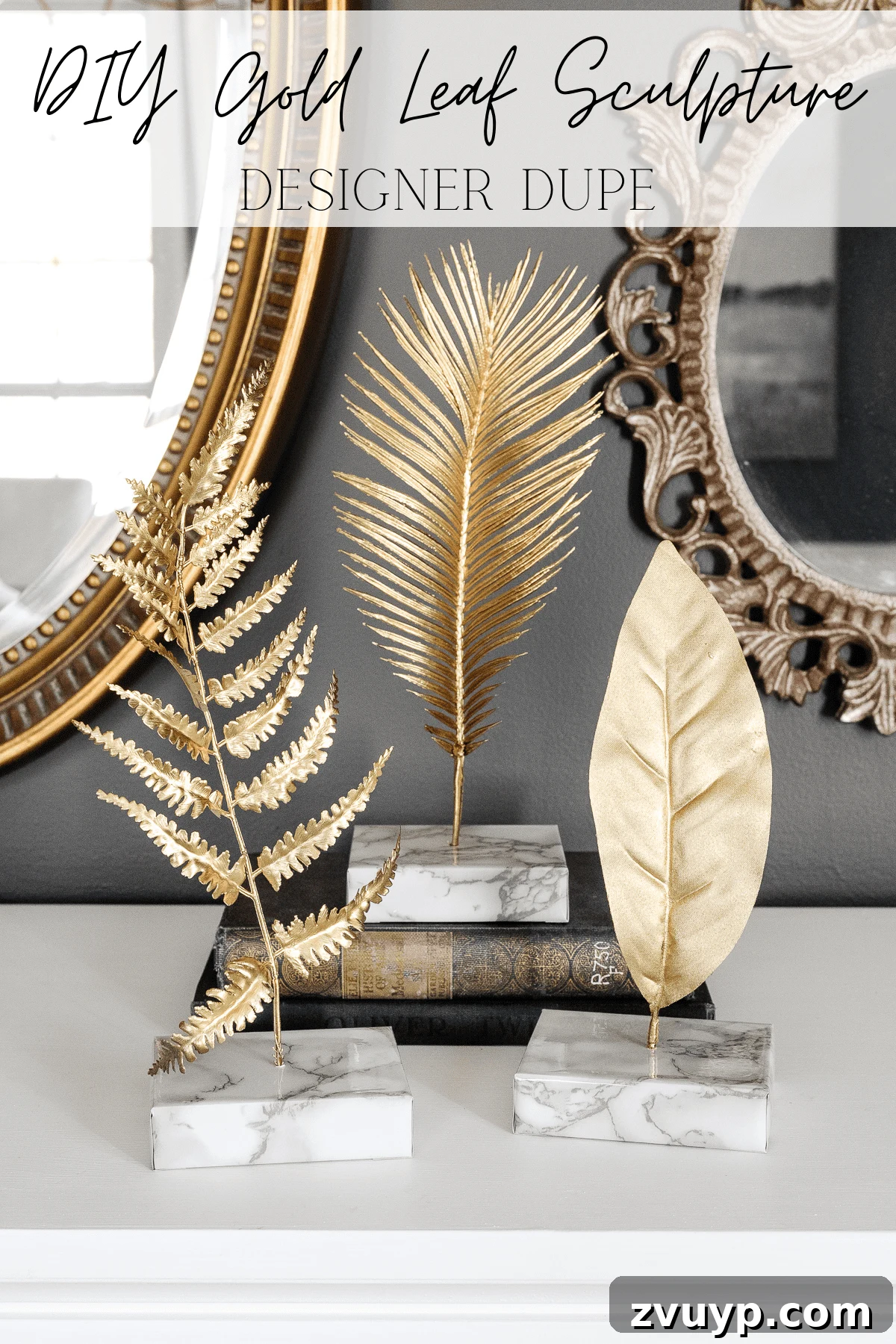 DIY Gold Leaf Sculpture: Luxury for Less 2 DIY Gold Leaf Sculpture: Designer Dupe for Less
