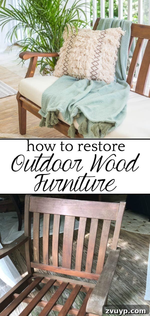 10 Spring DIY Projects for an Outdoor Oasis 11 Beautifully restored wooden outdoor furniture, looking new after a DIY restoration.