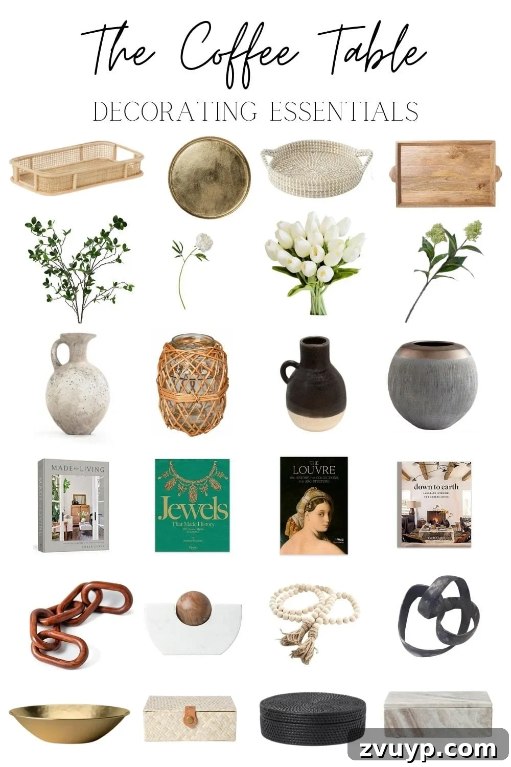 Simple Steps to a Stunning Coffee Table 9 Essential coffee table decor items arranged beautifully for a refined living space