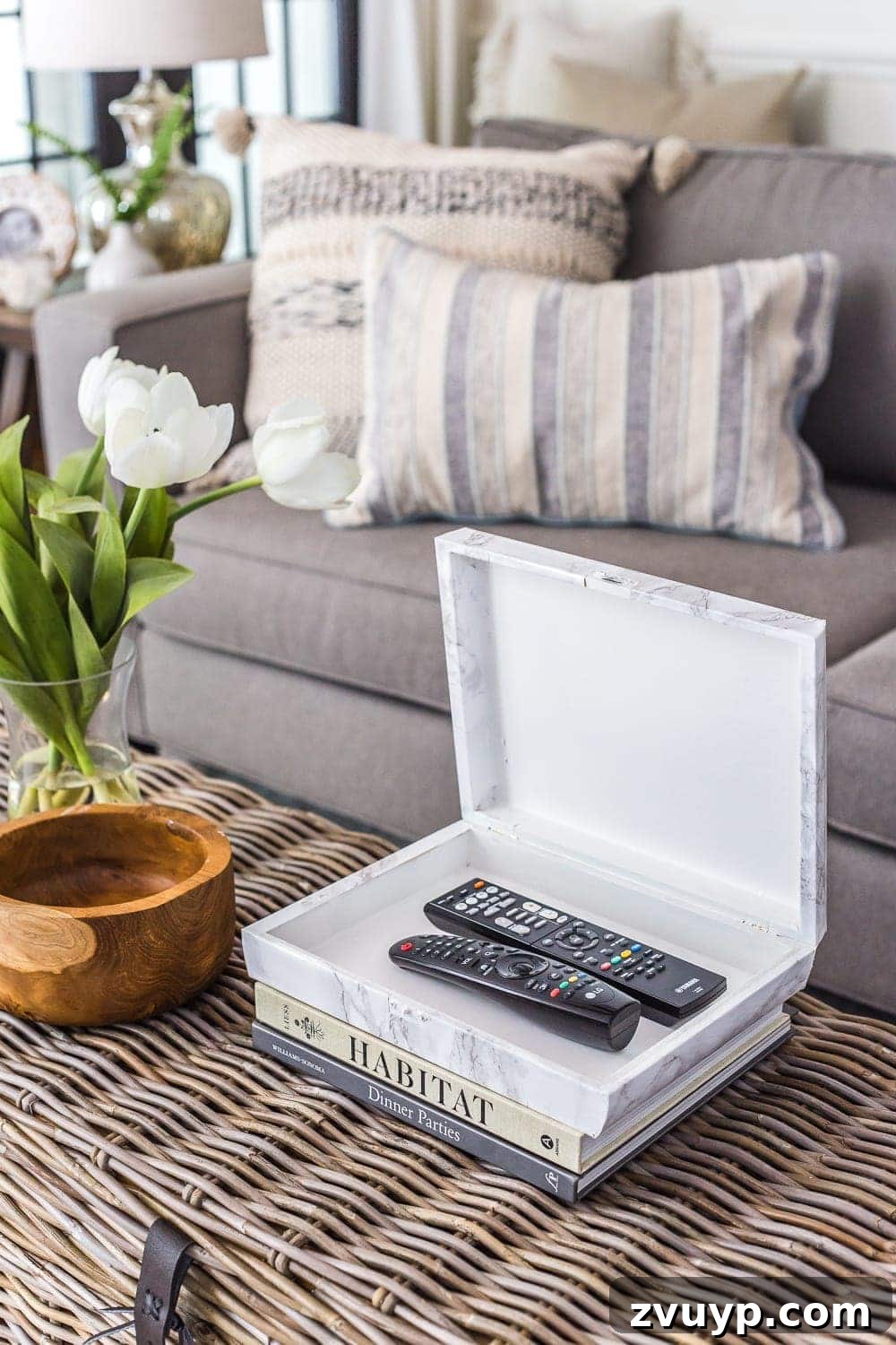 Simple Steps to a Stunning Coffee Table 6 Practical coffee table decor ideas with a marble remote control holder for organized living
