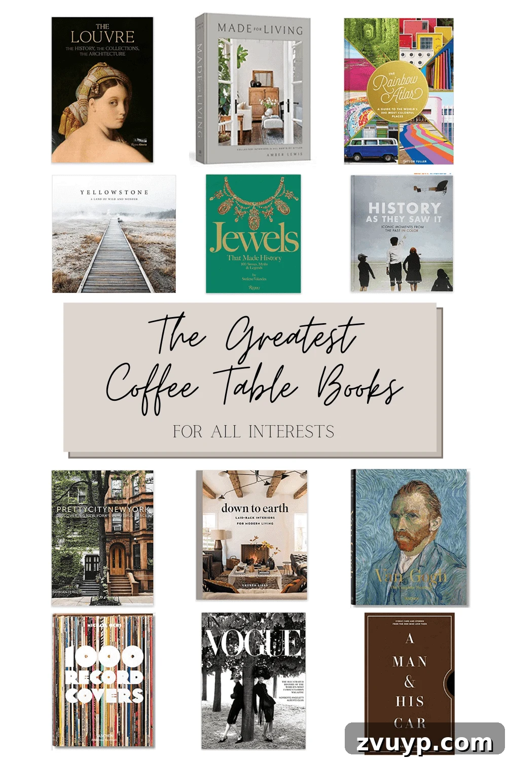 Captivating Coffee Table Books for Every Curiosity 5 Variety of colorful coffee table books stacked aesthetically