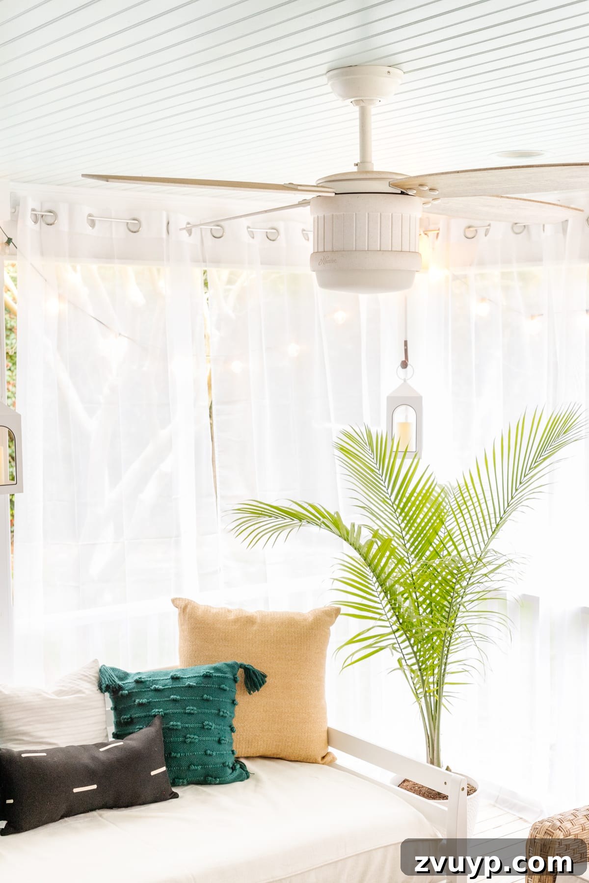 Mosquito-Proof Your Porch and Patio 8 outdoor ceiling fan on a back porch