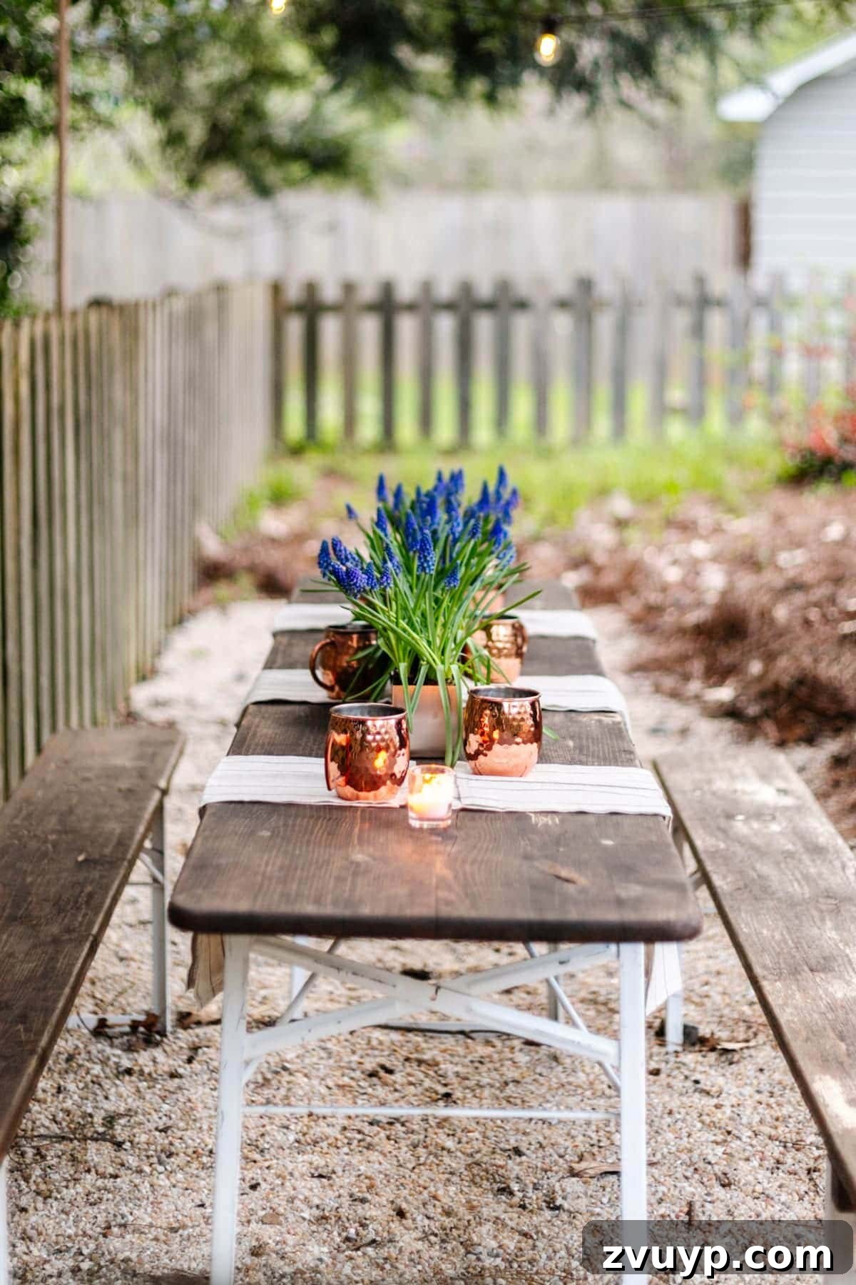 Brewing a Backyard Haven: DIY from Neglect 6 summer table decor on a beer garden table for a backyard cookout