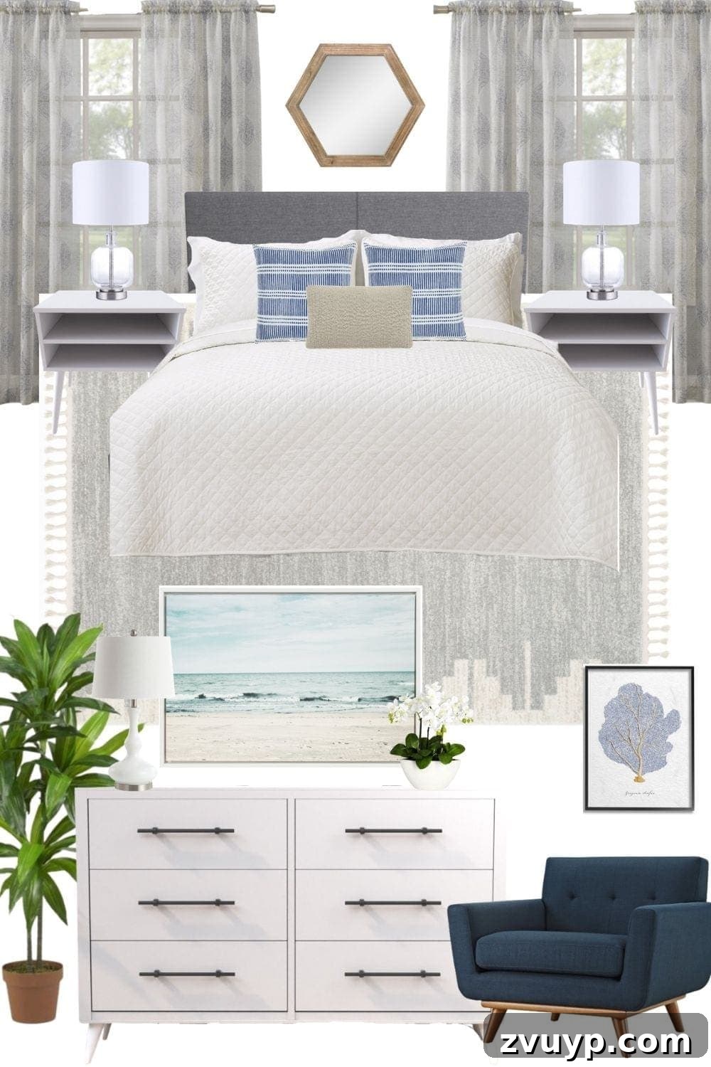 Mood Board Monday Four Stunning Bedrooms Under Two Thousand 3 coastal bedroom ideas