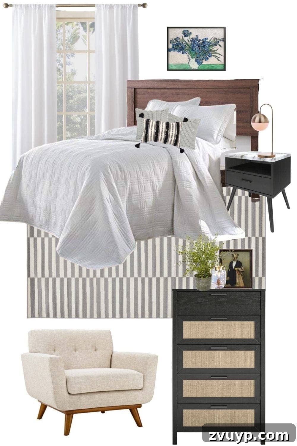 Mood Board Monday Four Stunning Bedrooms Under Two Thousand 4 eclectic bedroom ideas