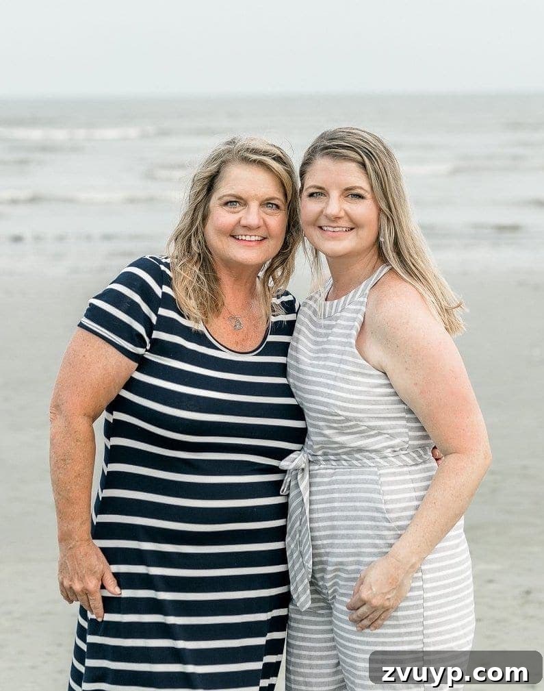 Stylish Dining Table Decor on a Budget Plus Affordable Dinnerware Gems 7 Author's photo with her mother, showcasing family resemblance.