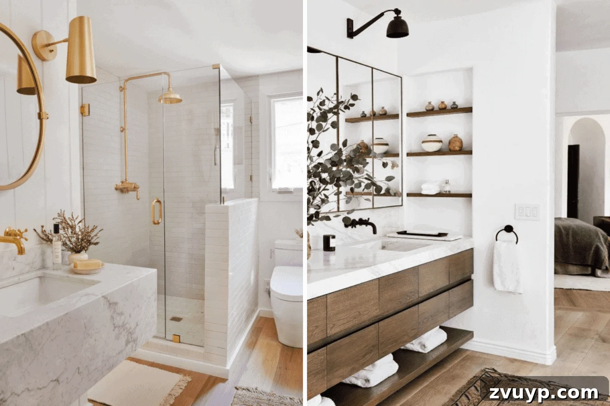10,000 Followers' Top Picks for Bathroom Designs 11 Brass Bathroom Fixtures vs Black Bathroom Fixtures for style choice