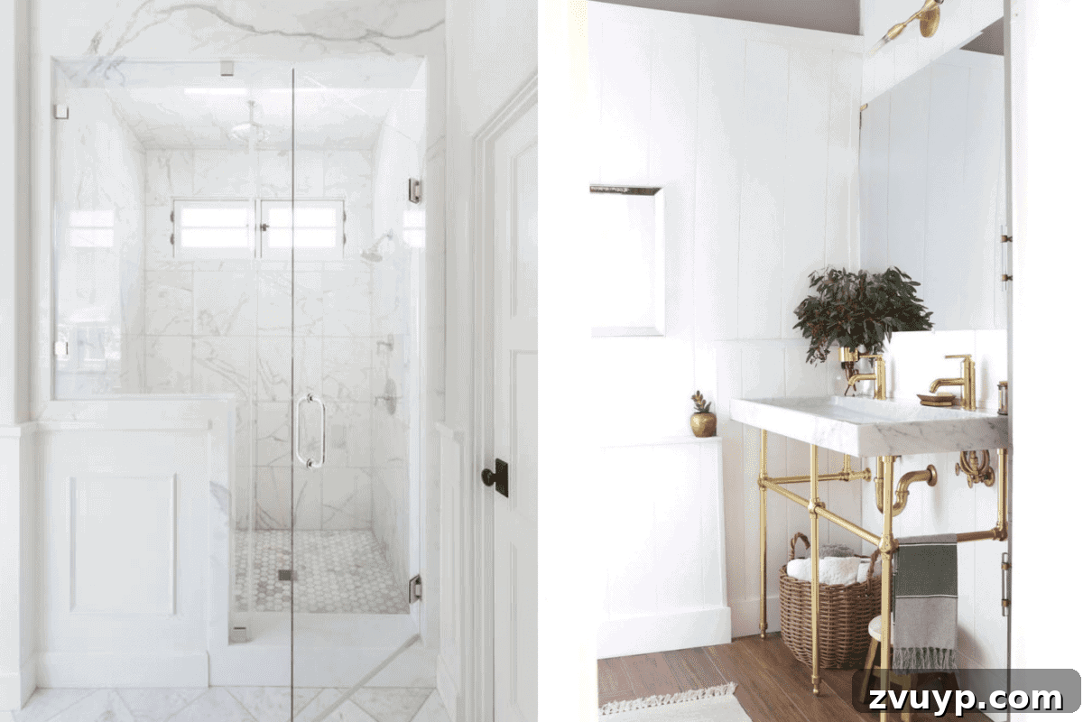 10,000 Followers' Top Picks for Bathroom Designs 4 Large Walk-in Shower versus Dual Sinks in a compact bathroom design