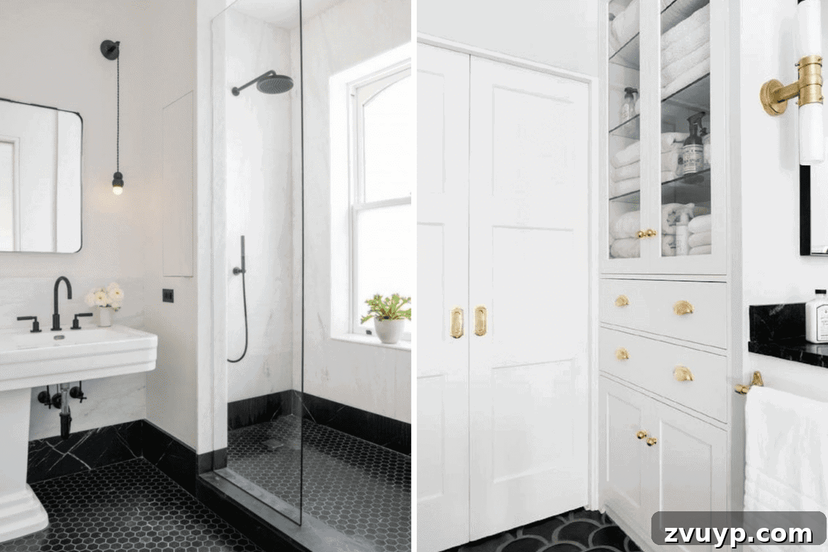 10,000 Followers' Top Picks for Bathroom Designs 6 Spacious Walk-in Shower vs Functional Linen Cabinet Storage in a bathroom