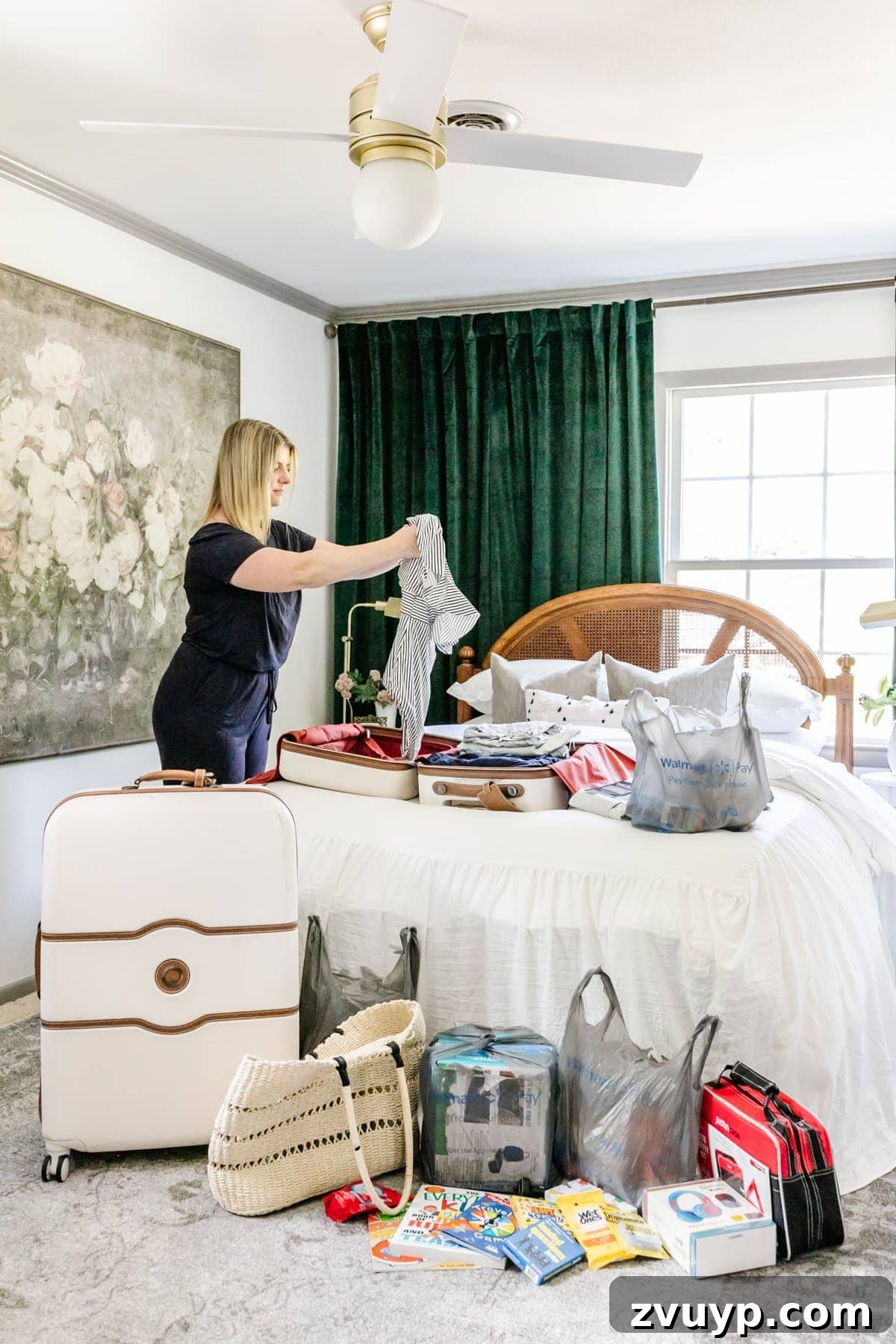Road Trip Ready: Your Printable Essentials and Packing Checklist 2 packing a suitcase with travel essentials for a family road trip