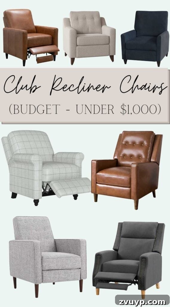 Elevate Your Space: Modern Recliners with Designer Appeal 3 Stylish modern recliner chairs available for under $1,000, offering great value without compromising design.