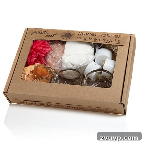 The Ultimate Craft Lover's Gift Guide and a $100 HSN Gift Card Giveaway 10 MakersKit Flower Votives Plaster Cast Kit