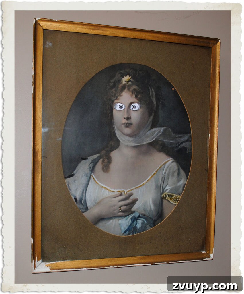 Haunting Eyes Halloween Wall Art 6 Print of Lady with Spooky Eyes - Step-by-Step DIY Halloween