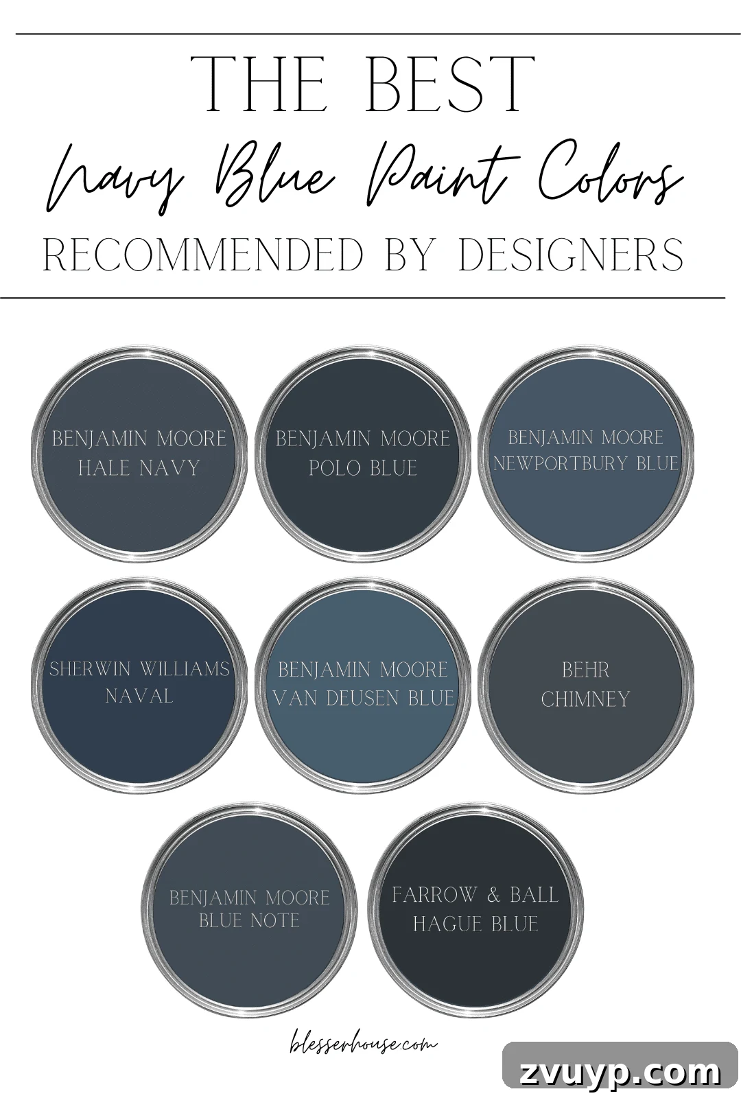 Designer Approved Shades of Navy Blue 2 The best navy blue paint recommended by designers