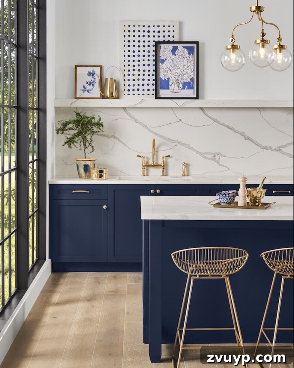 Designer Approved Shades of Navy Blue 8 Sherwin Williams Naval - navy blue paint on kitchen cabinets