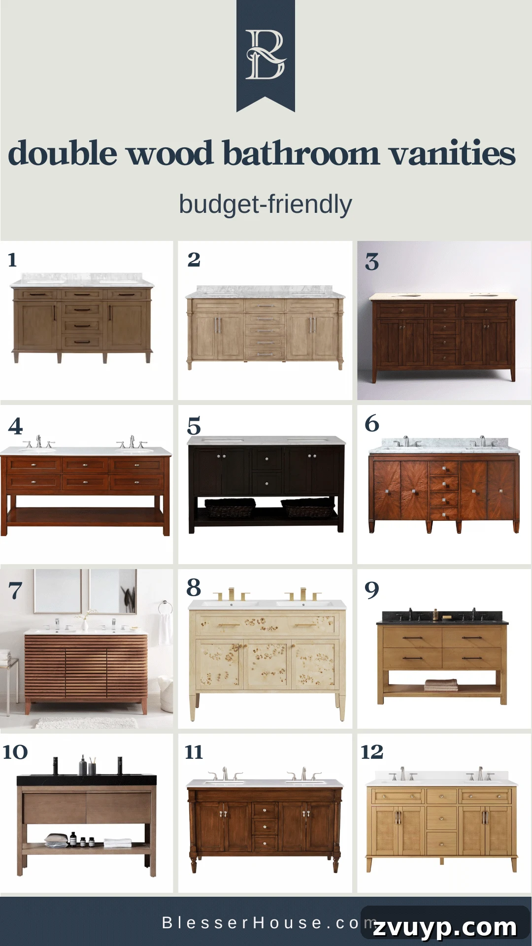 Elevate Your Space: Stylish Wood Vanities for Every Budget 8 Affordable double wood bathroom vanities under $2000 for couples