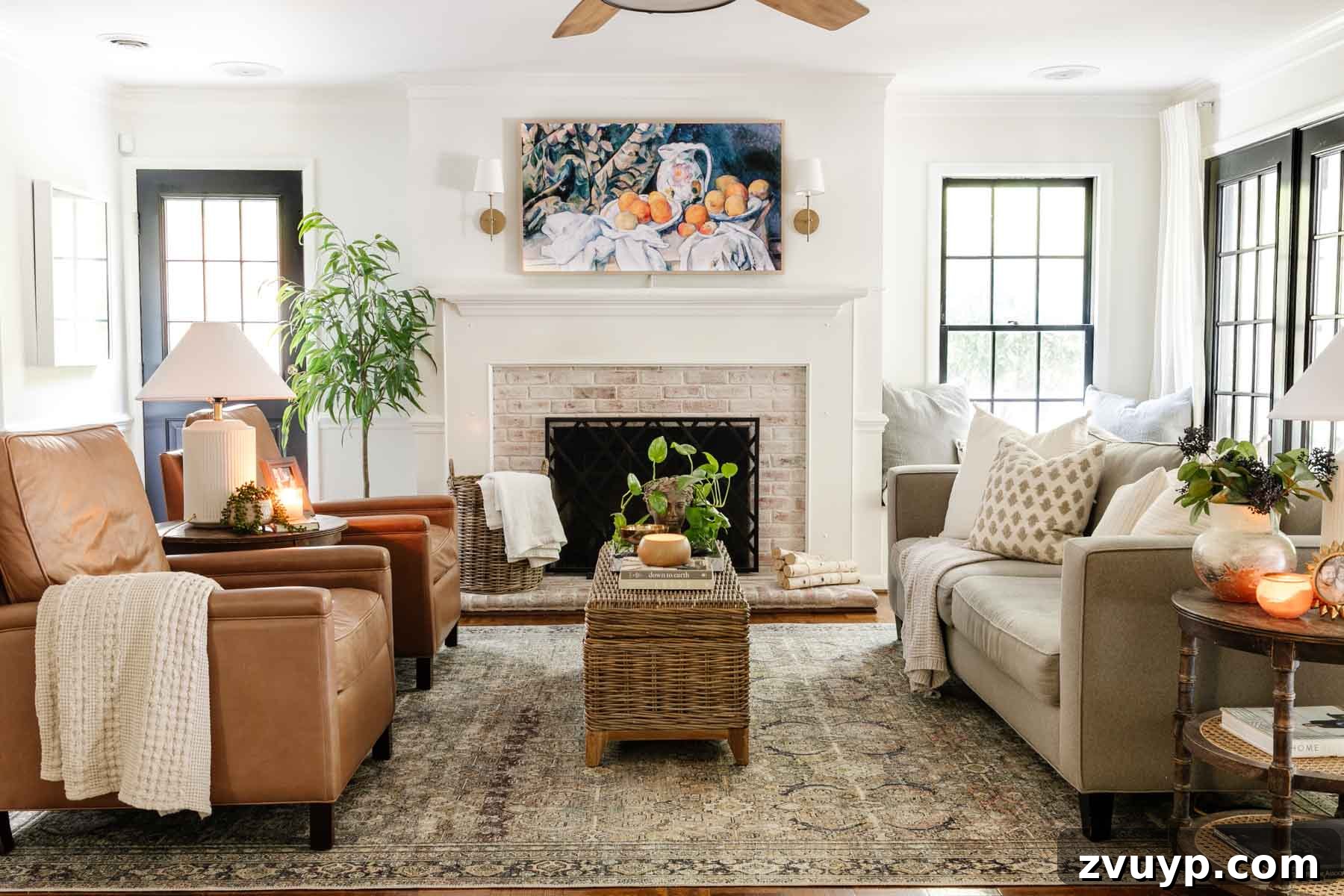The Off White Paints Designers Swear By 5 Benjamin Moore Swiss Coffee paint color in a bright living room