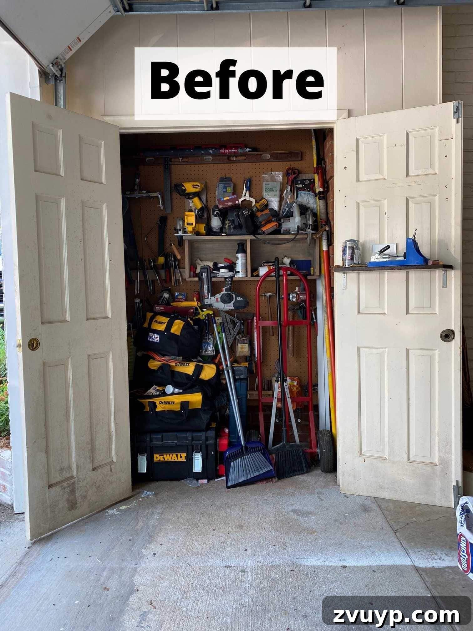 Clever Paint Storage Closet Solutions 2 garage storage closet before