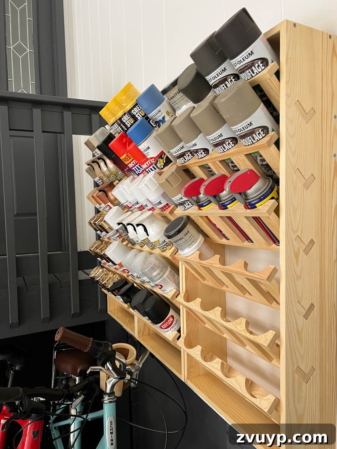 Clever Paint Storage Closet Solutions 14 spray paint and caulking tube storage