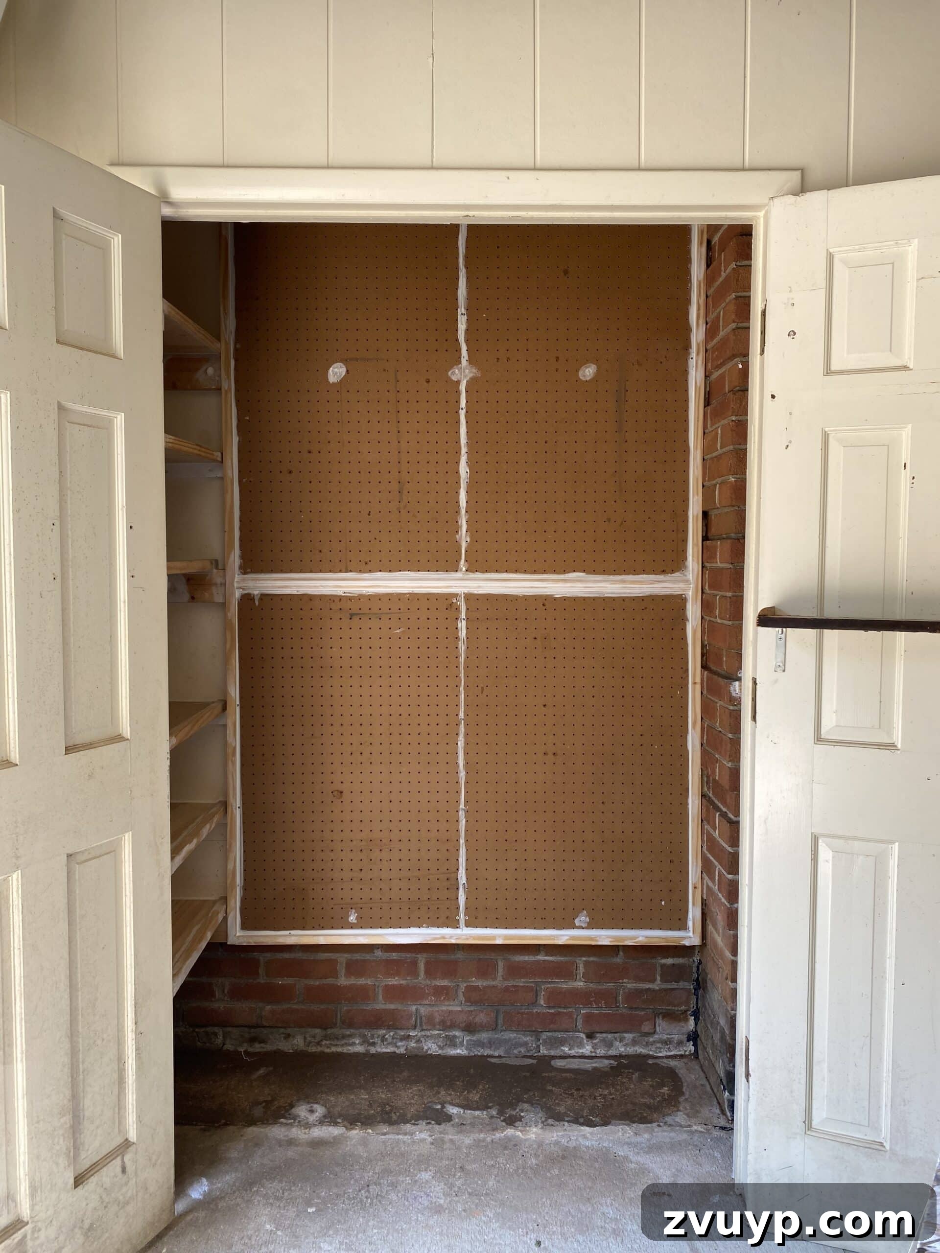 Clever Paint Storage Closet Solutions 3 paint storage closet before