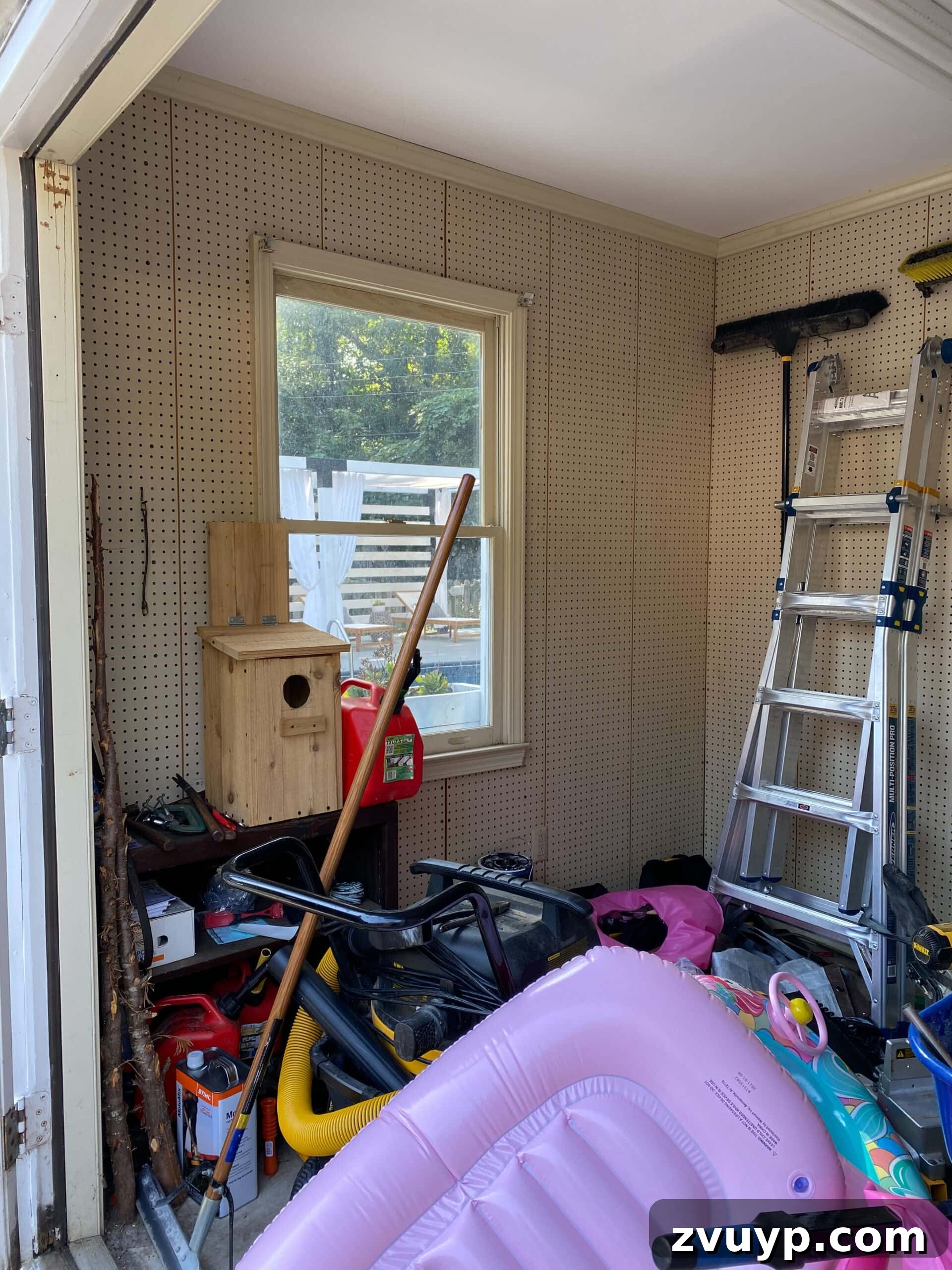 Budget Shed Gym Transform Your Space into a Home Fitness Zone 5 pool shed before renovation, another angle