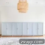 Blue-Grey Hues for a Tranquil Home Oasis 15 Romabio Carolina Sky - detail of a soothing blue grey paint color in a playroom