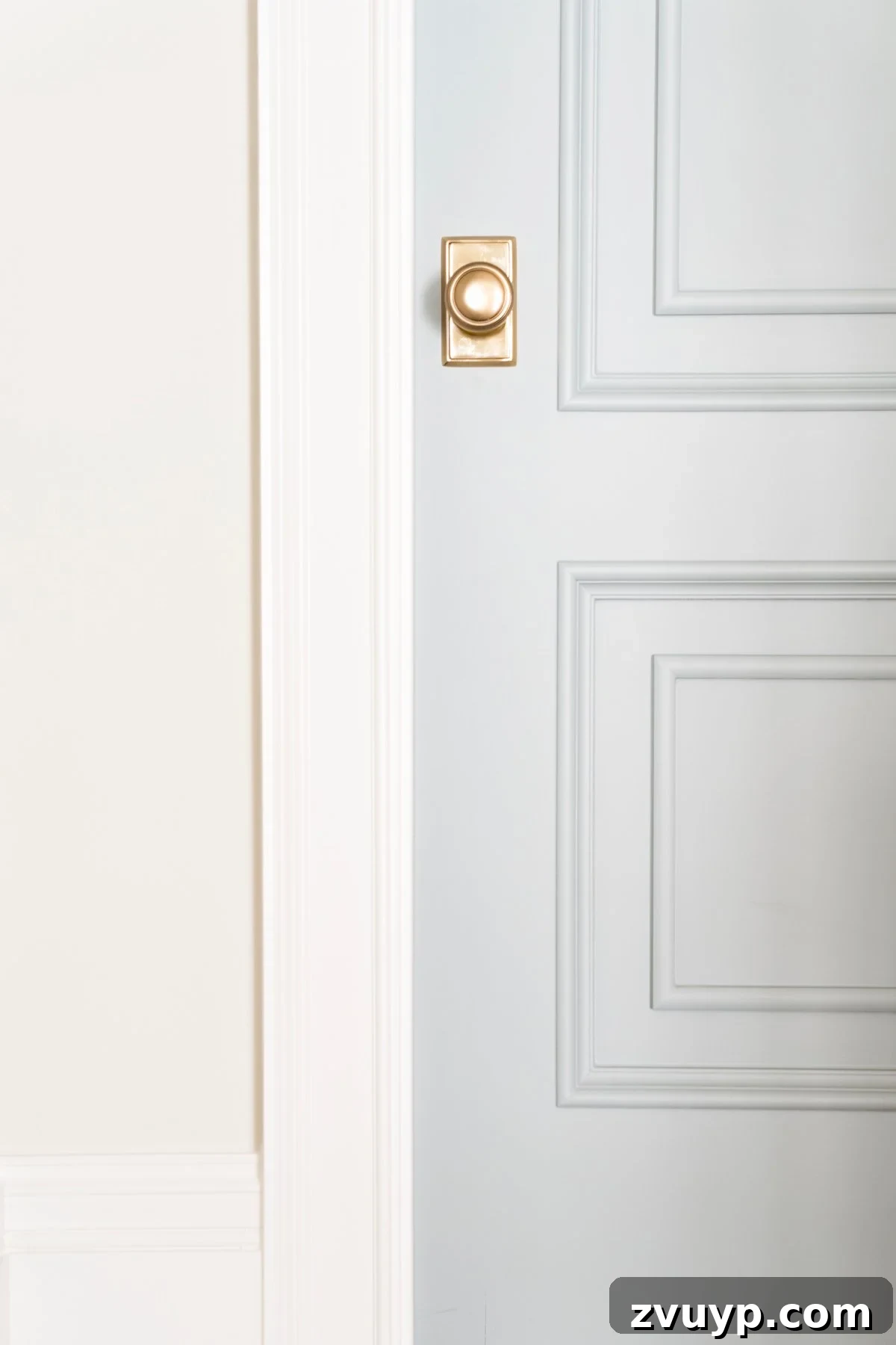 Blue-Grey Hues for a Tranquil Home Oasis 5 Benjamin Moore Boothbay Gray - a versatile blue grey paint for trim and doors