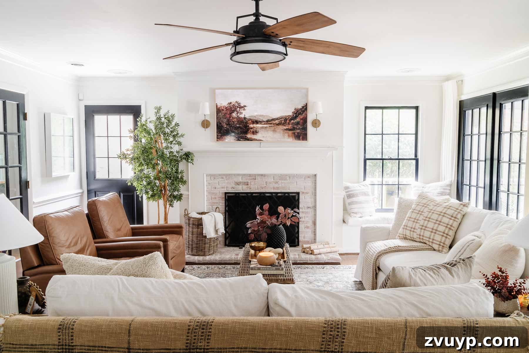 fall living room decor with york pottery barn sofas and tyler recliners