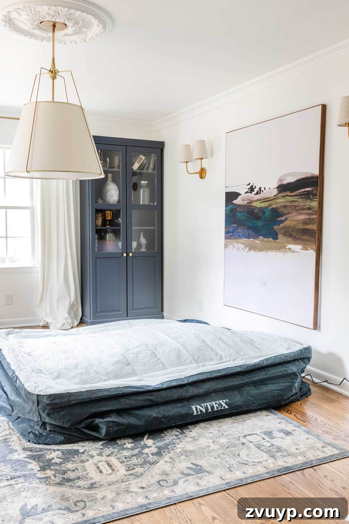 12 Brilliant Air Mattress Hacks for the Ultimate Guest Experience 5 use a 24" tall air mattress
