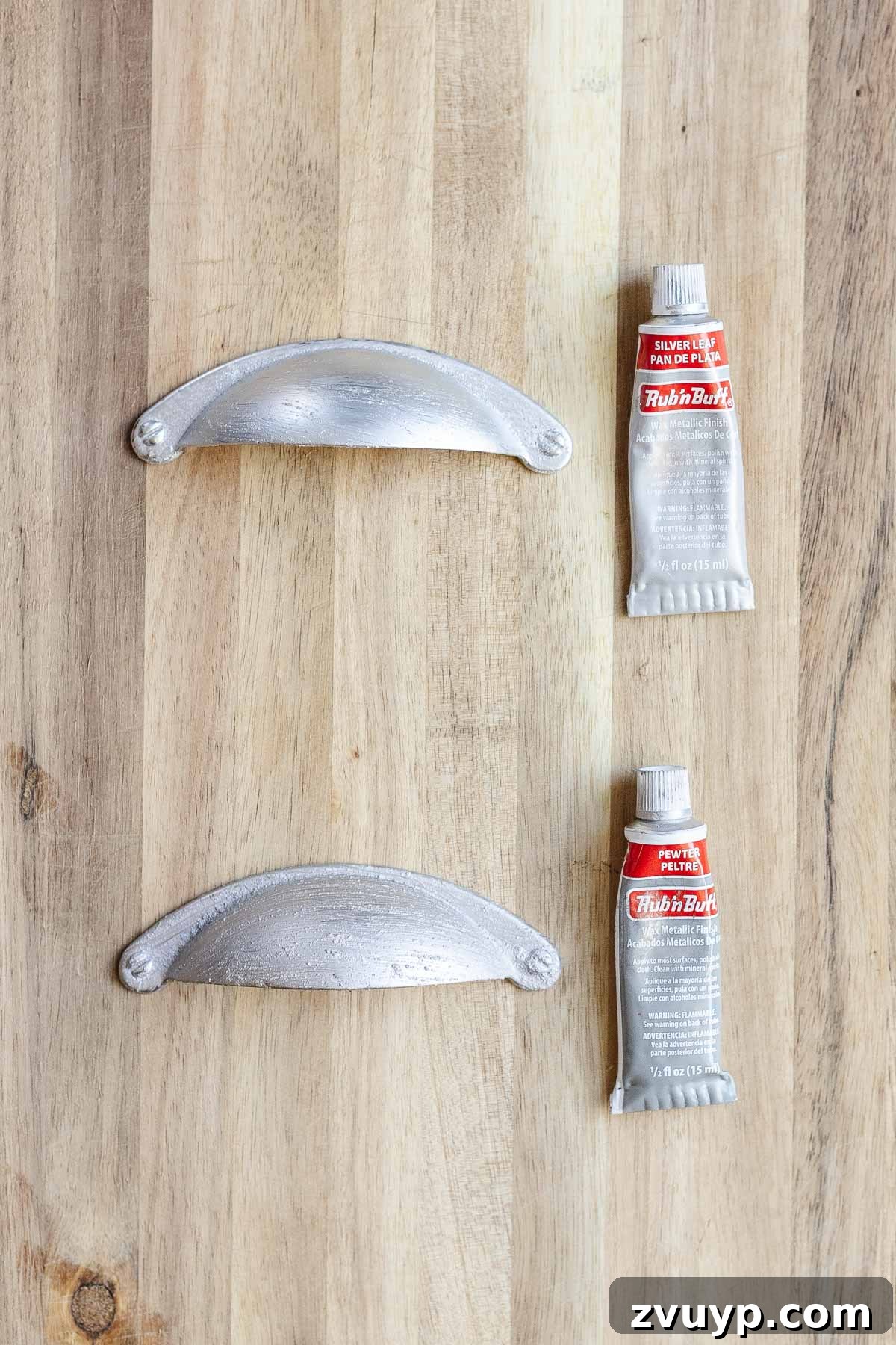 Mastering Rub n Buff: A Comprehensive Color and Technique Guide 12 Testing Rub n Buff silver colors, Silver Leaf and Pewter, for comparison