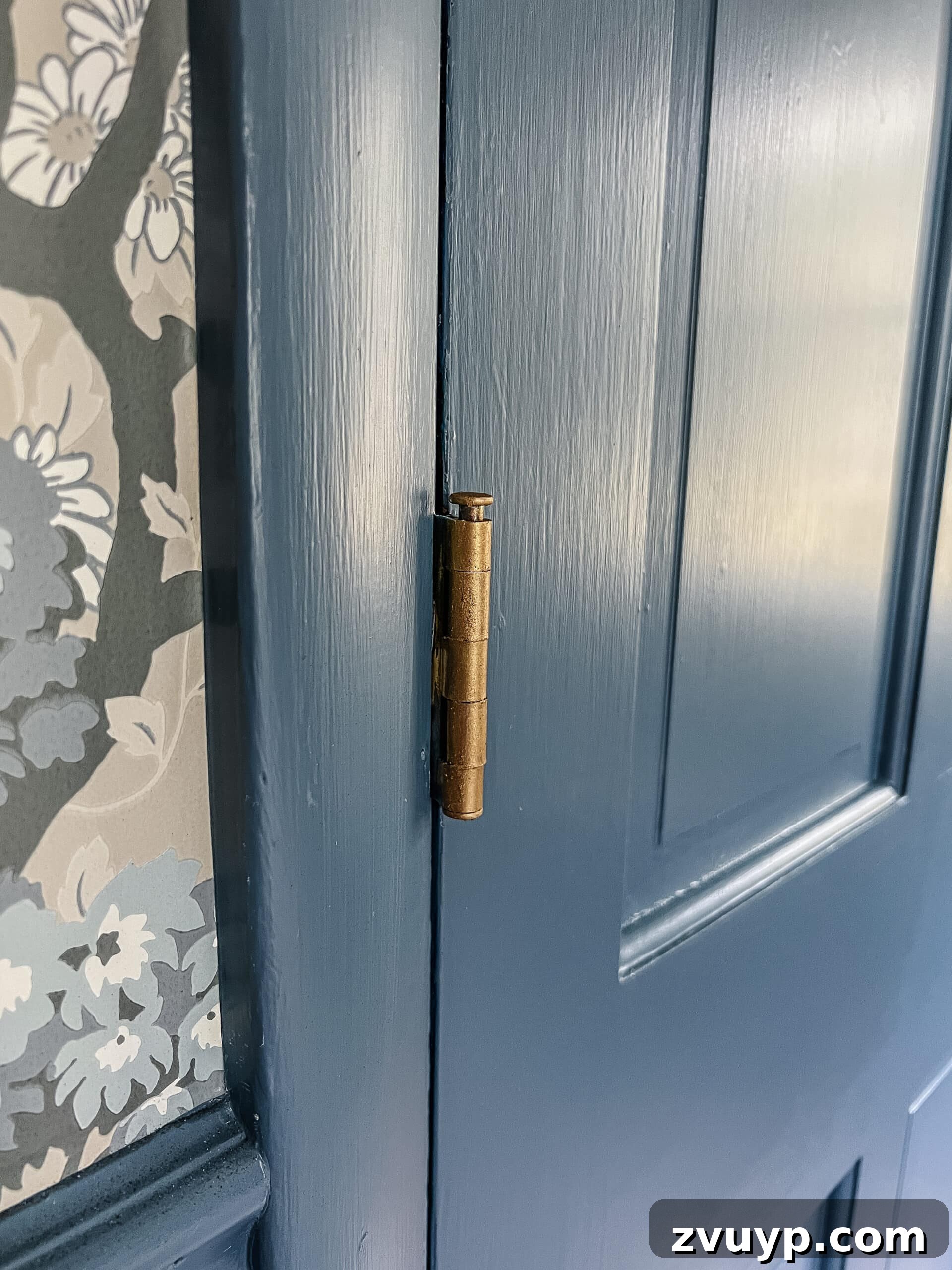 Mastering Rub n Buff: A Comprehensive Color and Technique Guide 8 Close-up of a door hinge meticulously brushed with Rub n Buff European Gold